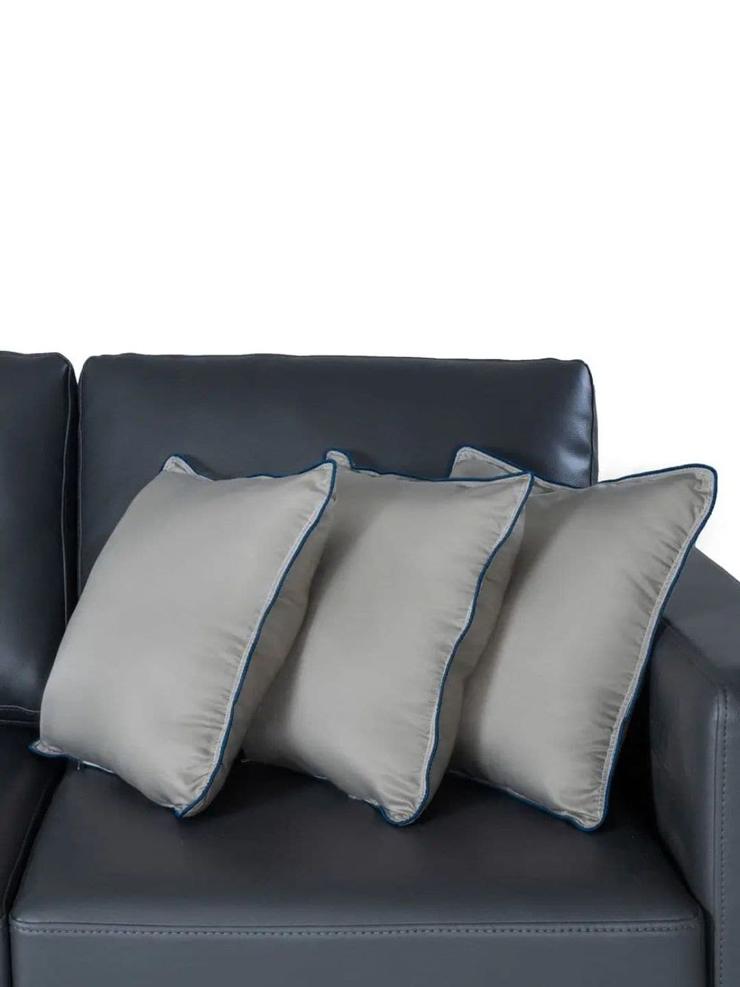 wakefit Grey 3 Pieces Cotton Pre Filled Cushions-picture-13