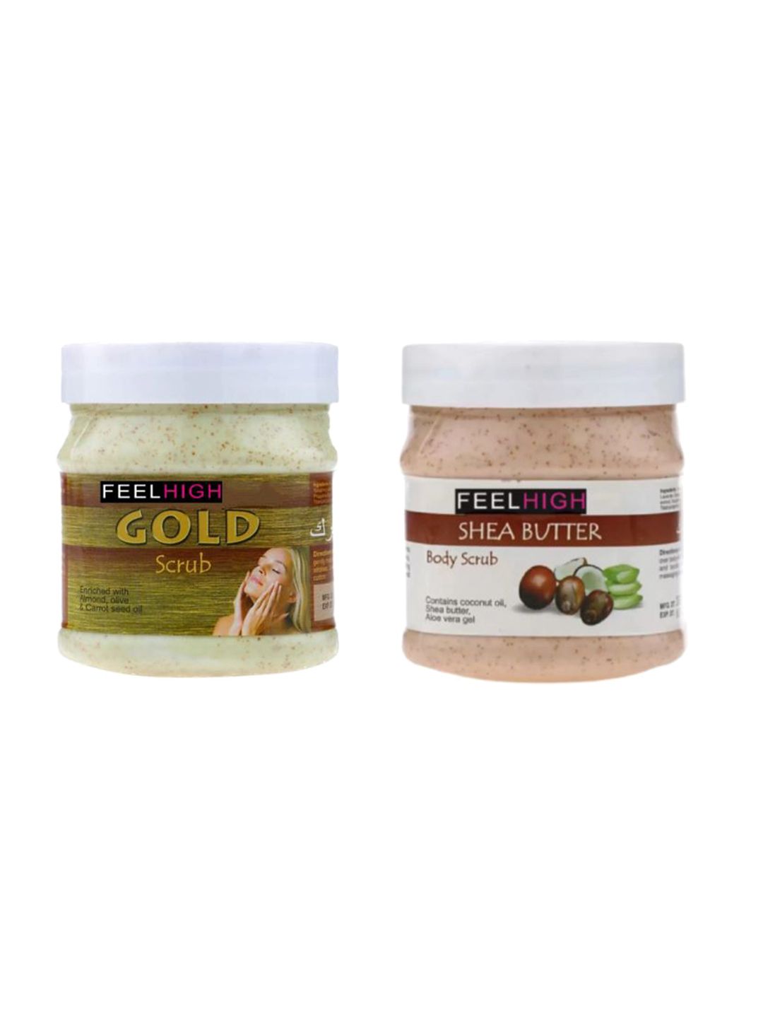 FEELHIGH Gold Face Scrub & Shea Butter Body Scrub - 1000 ml-image-24