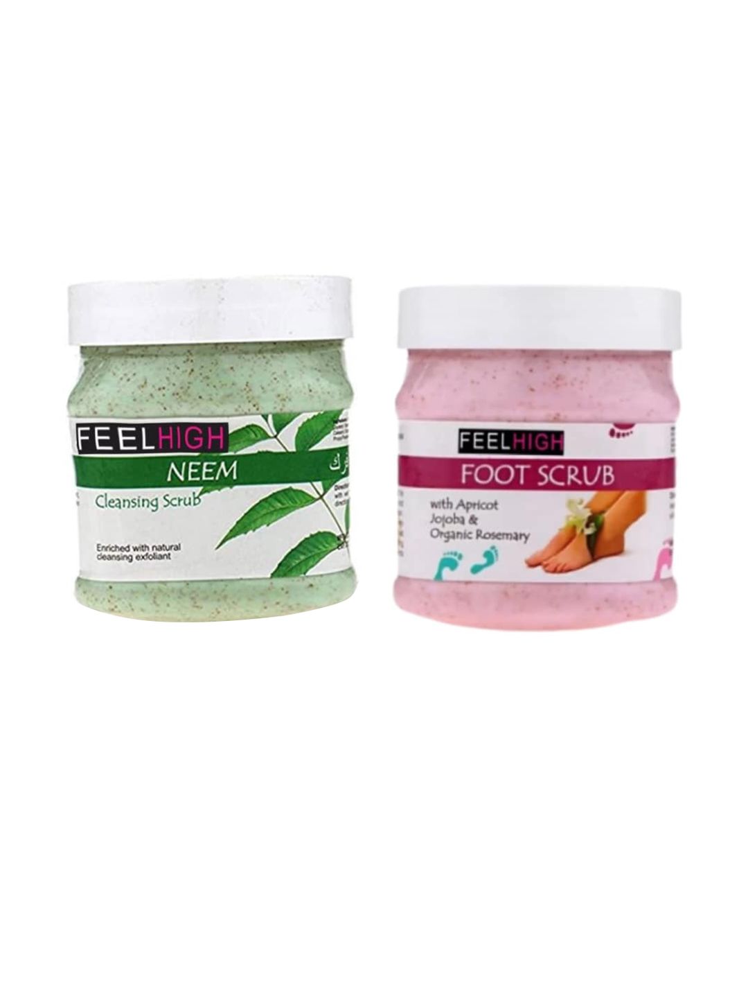 FEELHIGH Set of Neem Cleansing Body Scrub & Apricot Foot Scrub - 500 ml each-image-43