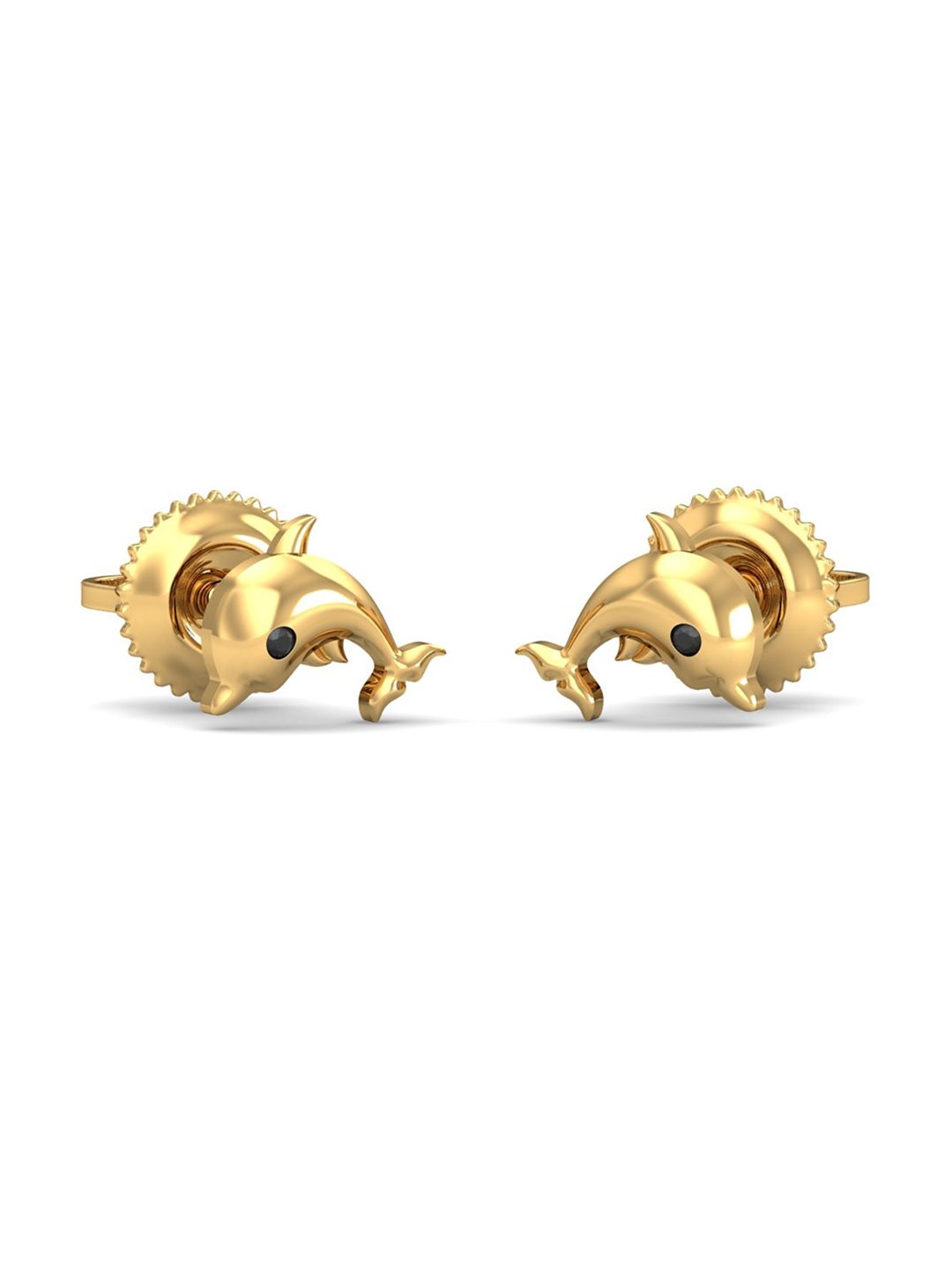KUBERBOX Quirky Dolphin 18KT Gold Earring-1.72 gm-picture-27