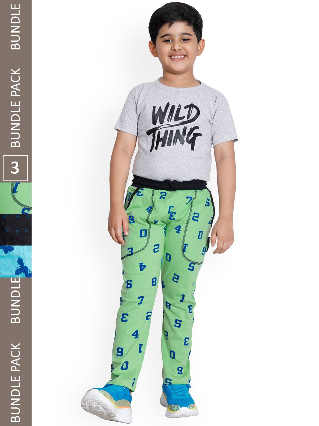 IndiWeaves Boys Pack Of 3 Printed Track Pants-picture-48