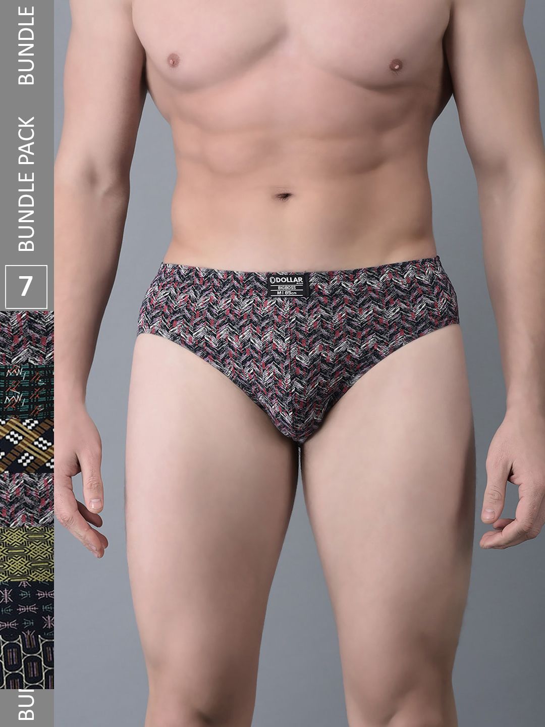 Dollar Bigboss Men Pack Of 7 Assorted Anti-Odour Cotton Hipster Briefs MBBR-09-CZYBRF-PO7-picture-19