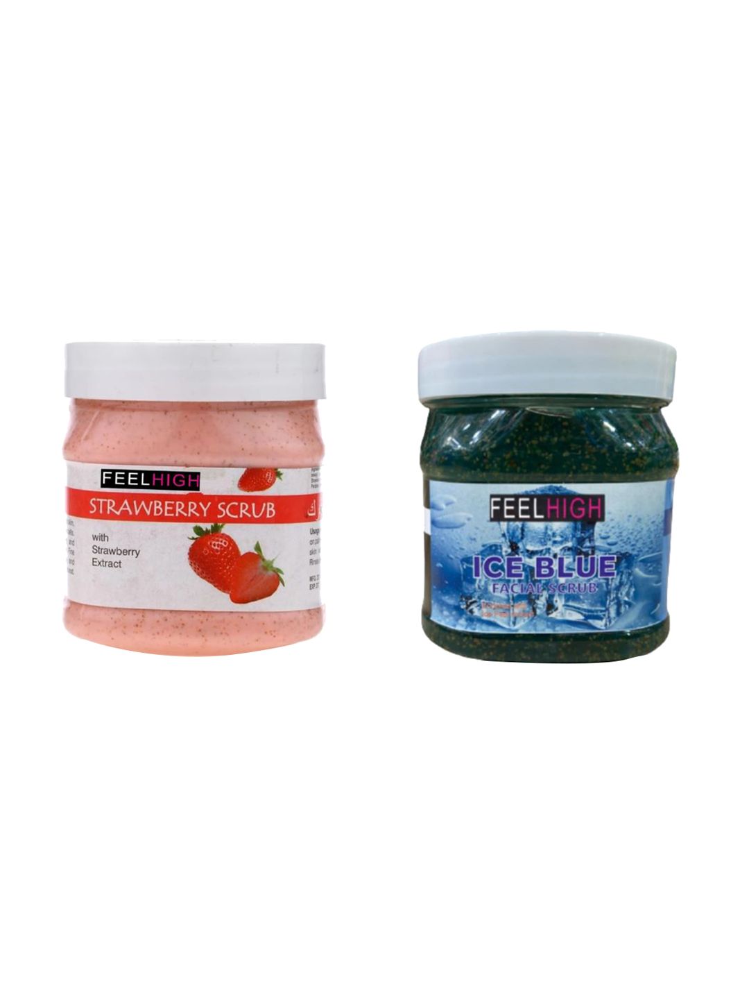 FEELHIGH Set Of 2 Strawberry & Ice Blue Face & Body Scrubs 500ml Each-image-7