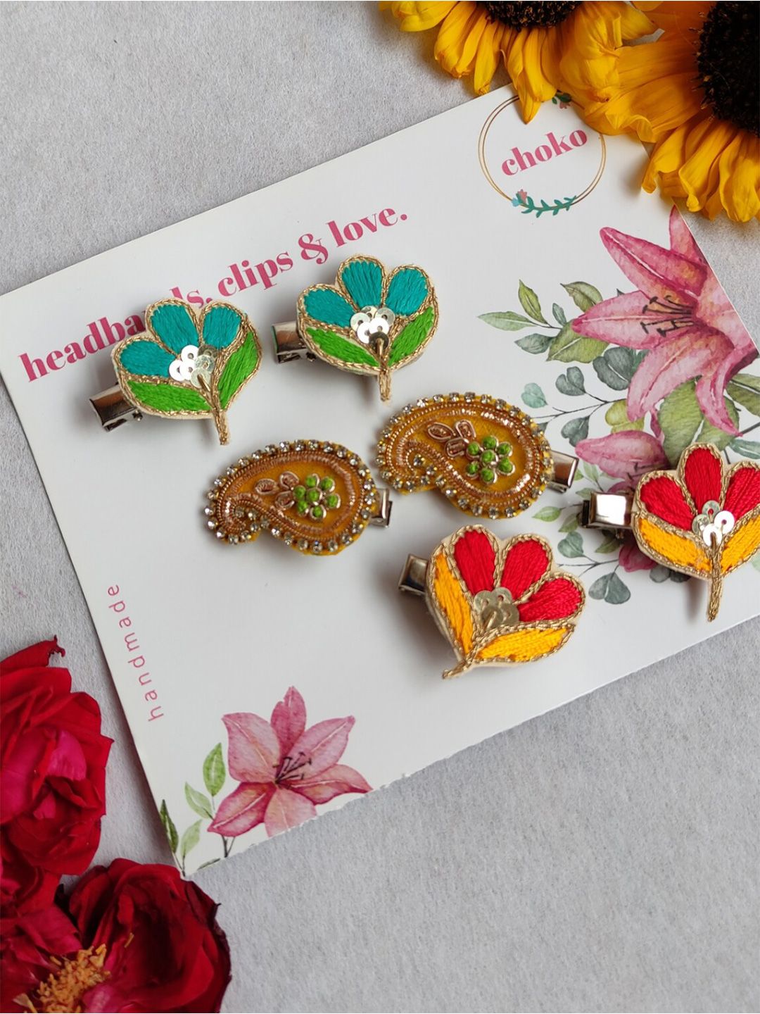 Choko Girls Set of 6 Embellished Alligator Hair Clip-picture-32