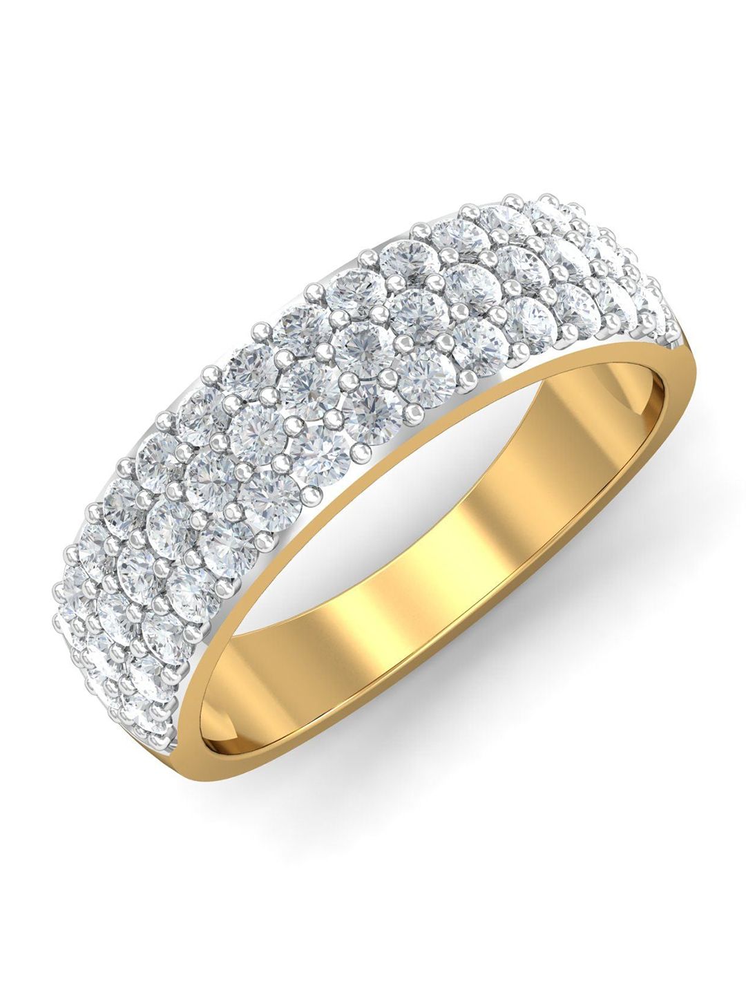 KUBERBOX Glam 18KT Gold Diamond-Studded Ring -4.14 gm-image-44