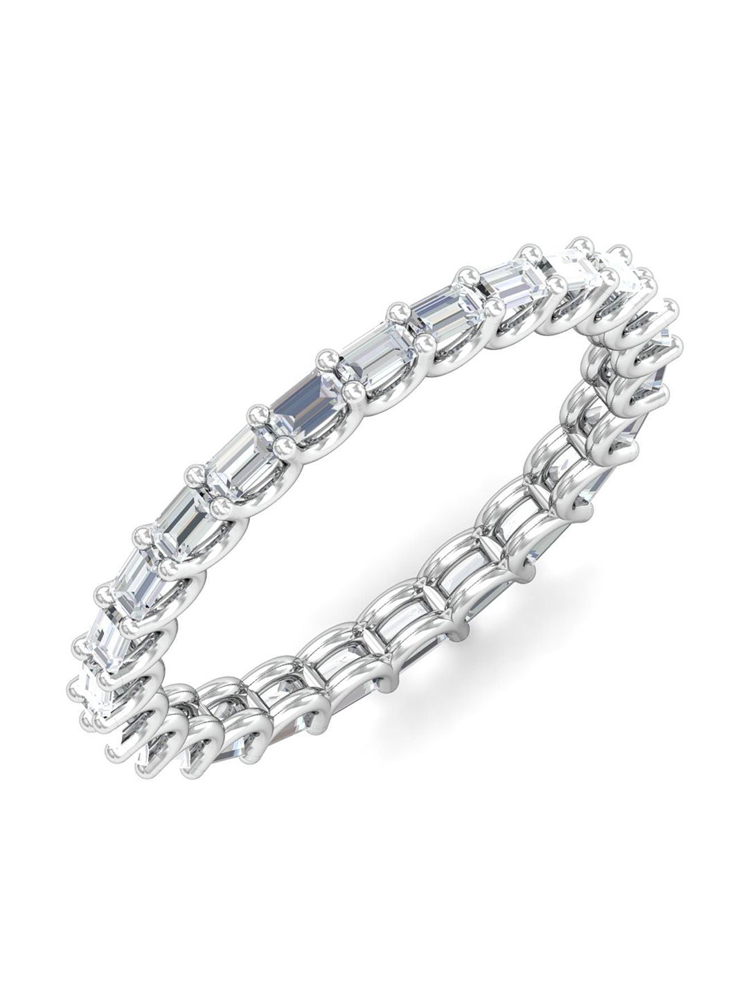 KUBERBOX 18KT Elite White Gold Diamond Studded Ring - 2.44 g-picture-10