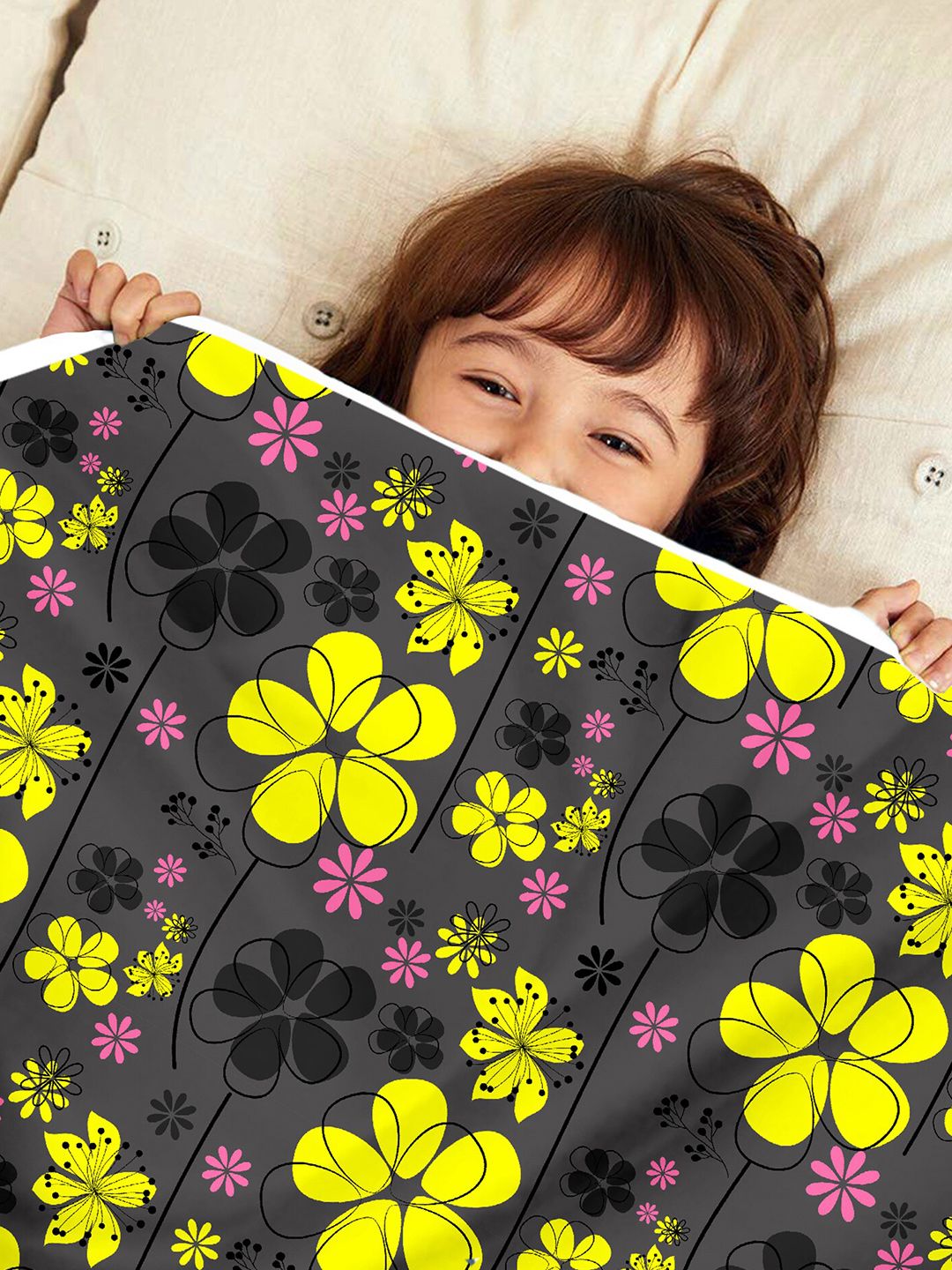 Divine Casa Kids Grey Printed Reversible Microfiber AC Room 120 GSM Single Bed Dohar-picture-11