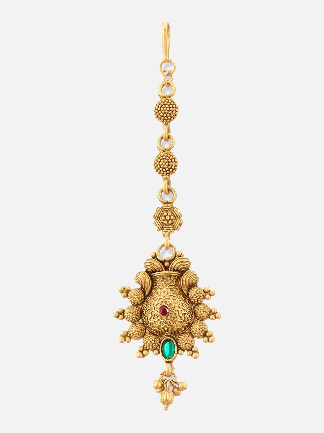 ATIBELLE Set Of 2 Gold-Plated Stone-Studded Maang Tikka