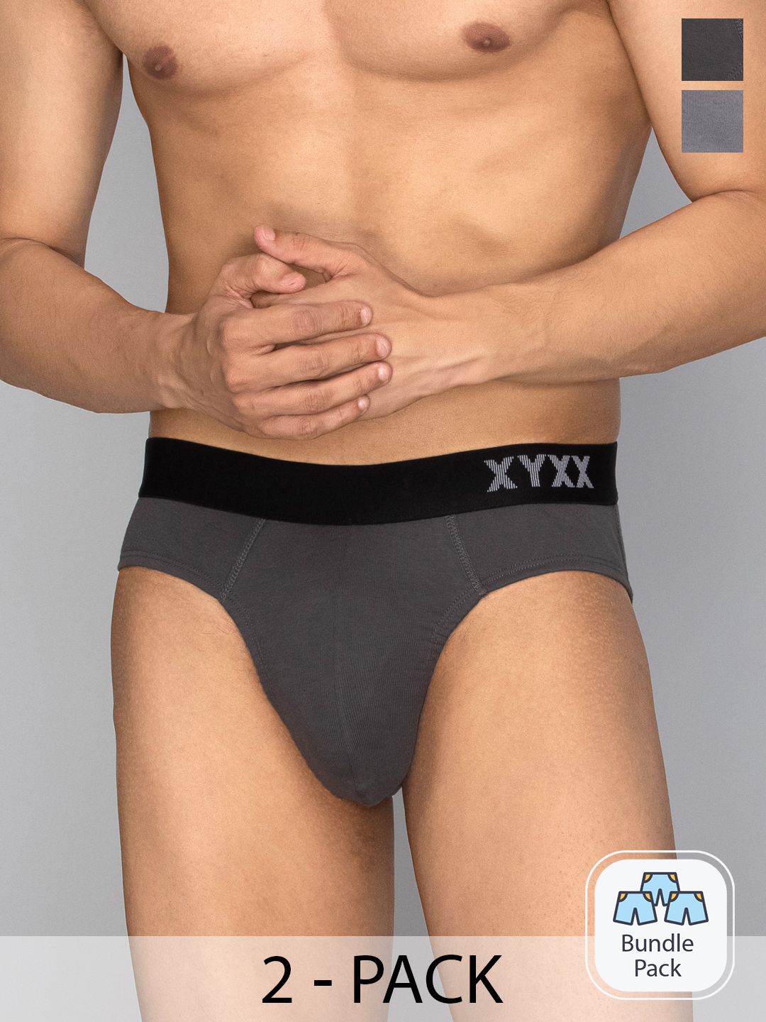 XYXX Men Solid Pack Of 2 Combed Cotton Pace Brief  XYBRF2PCKN662-picture-41