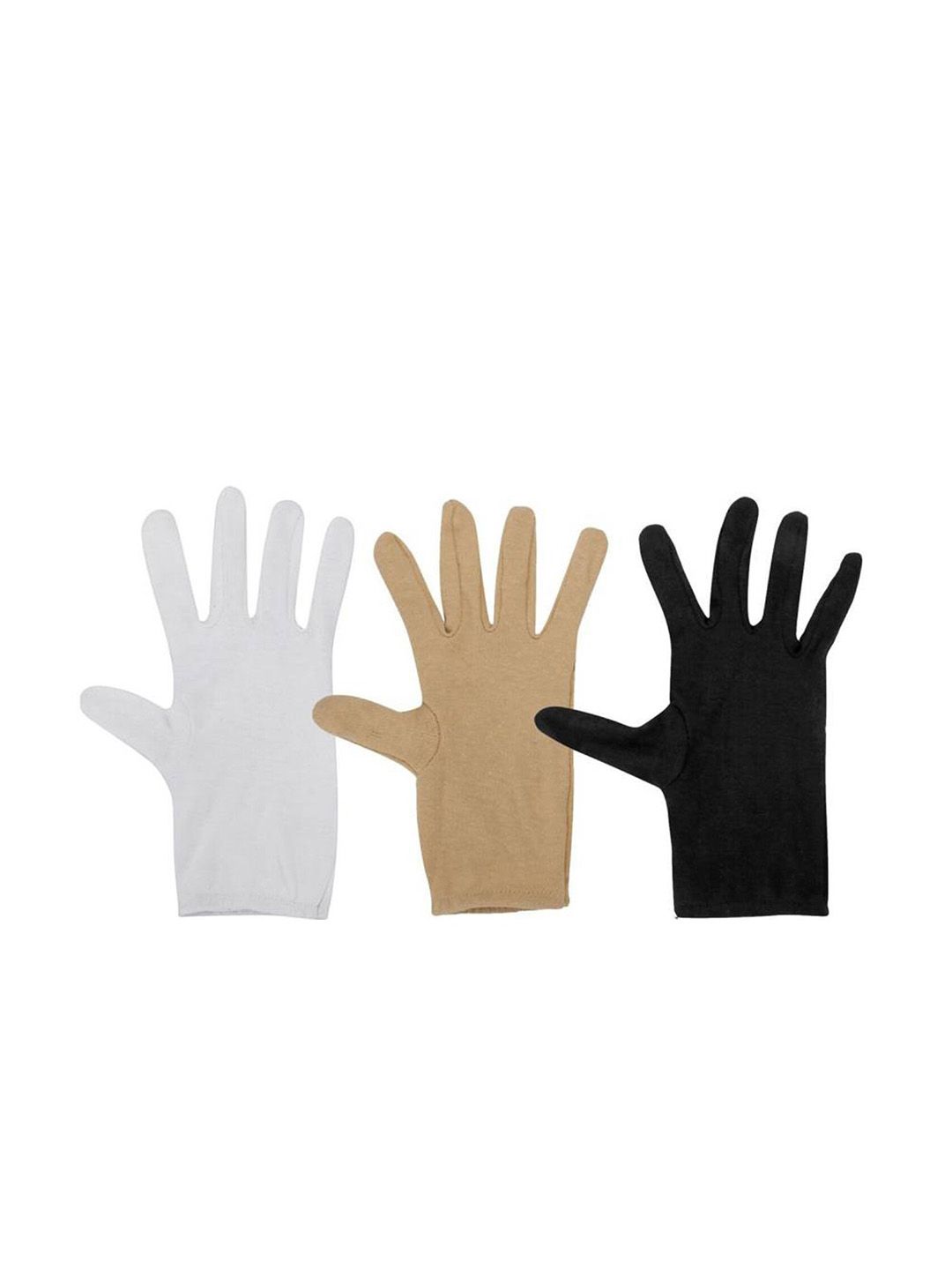Aadikart Pack Of 3 Patterned Cotton Hand Gloves-image-10