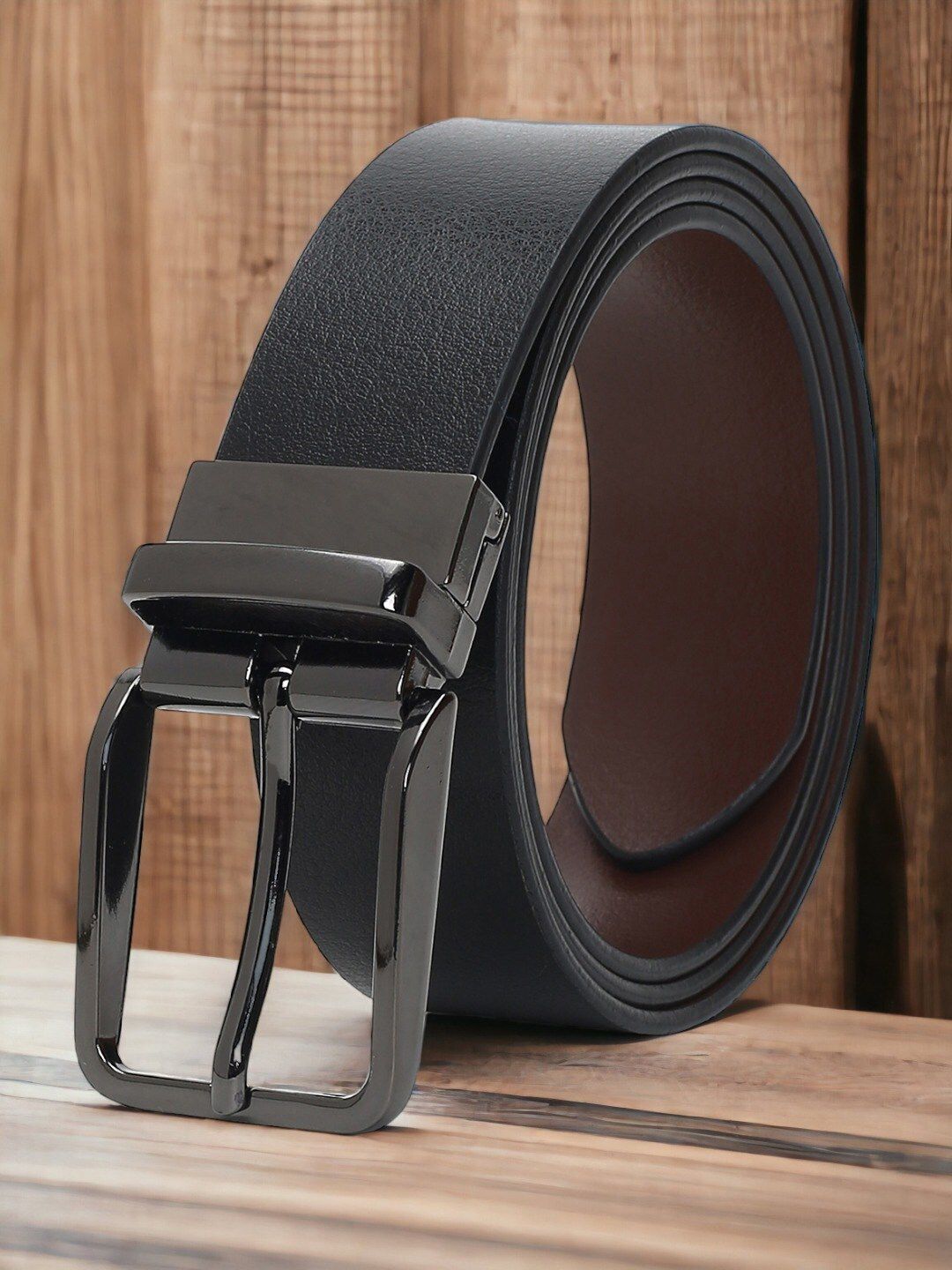 CRUSSET Men Textured Reversible Formal Leather Belt-picture-44