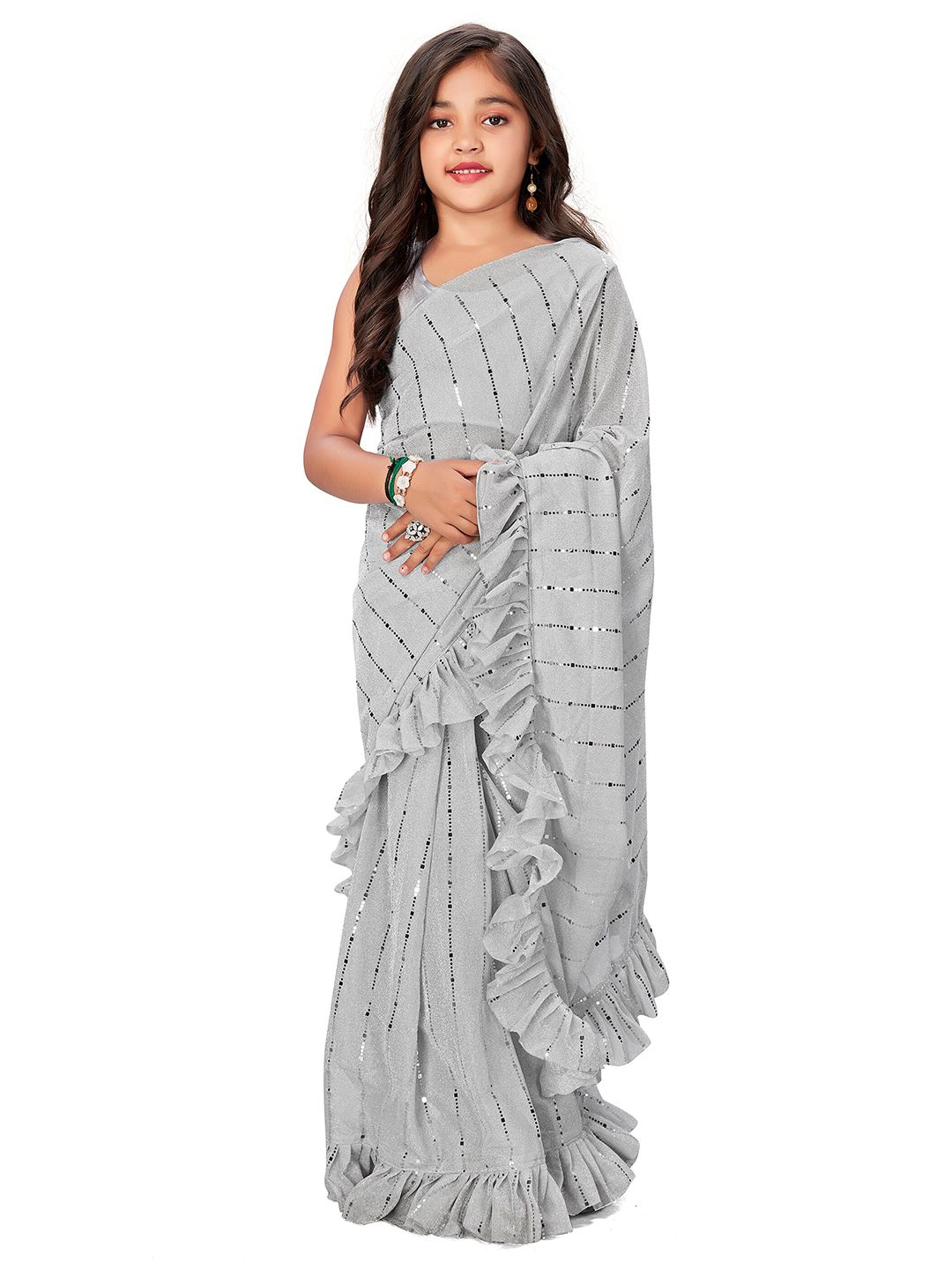 LOOKS AND LIKES Embellished Sequinned Saree-picture-26