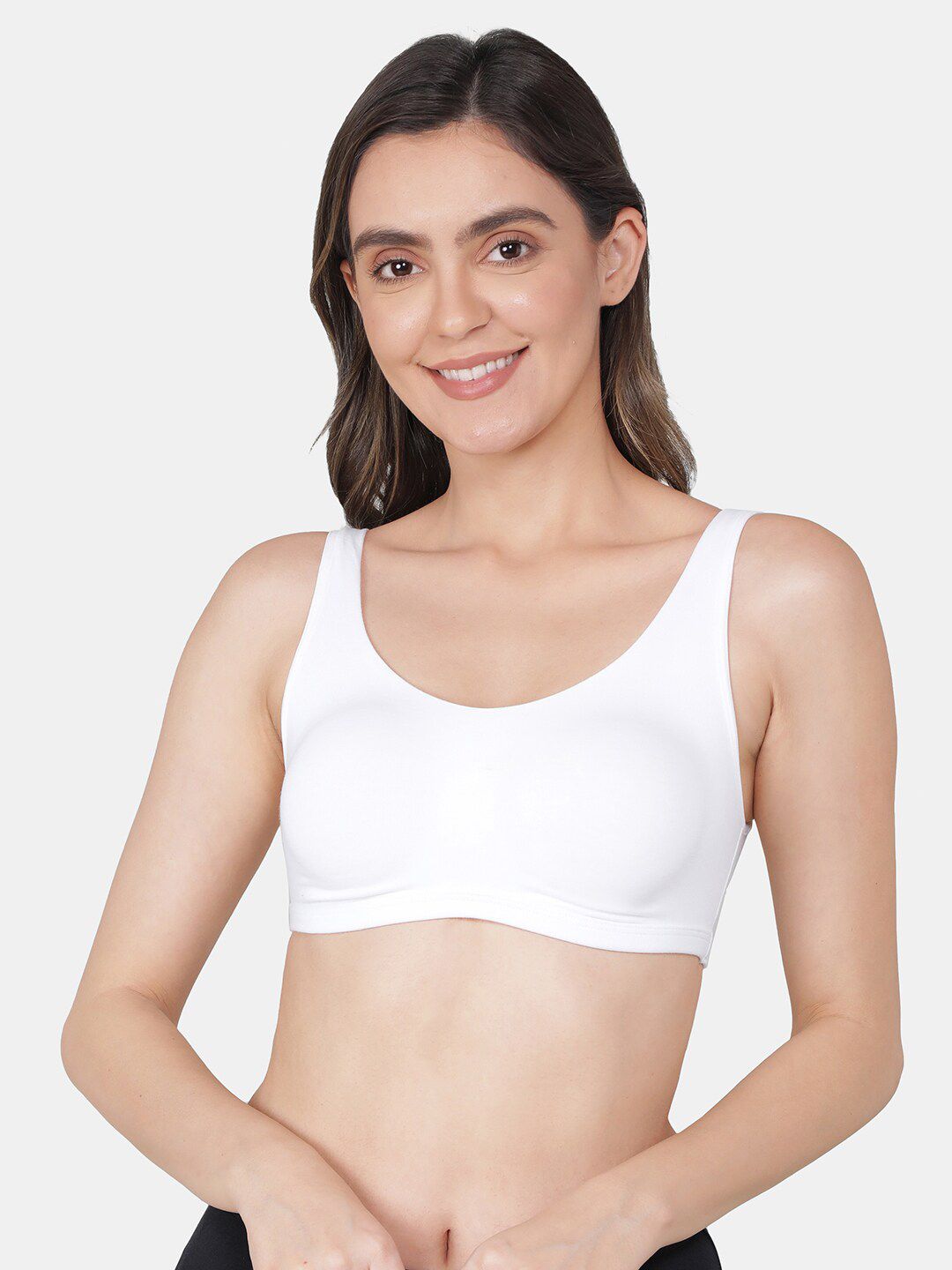 Jockey Stretch Slip On Crop Top With Stayfresh Treatment-1550-picture-11