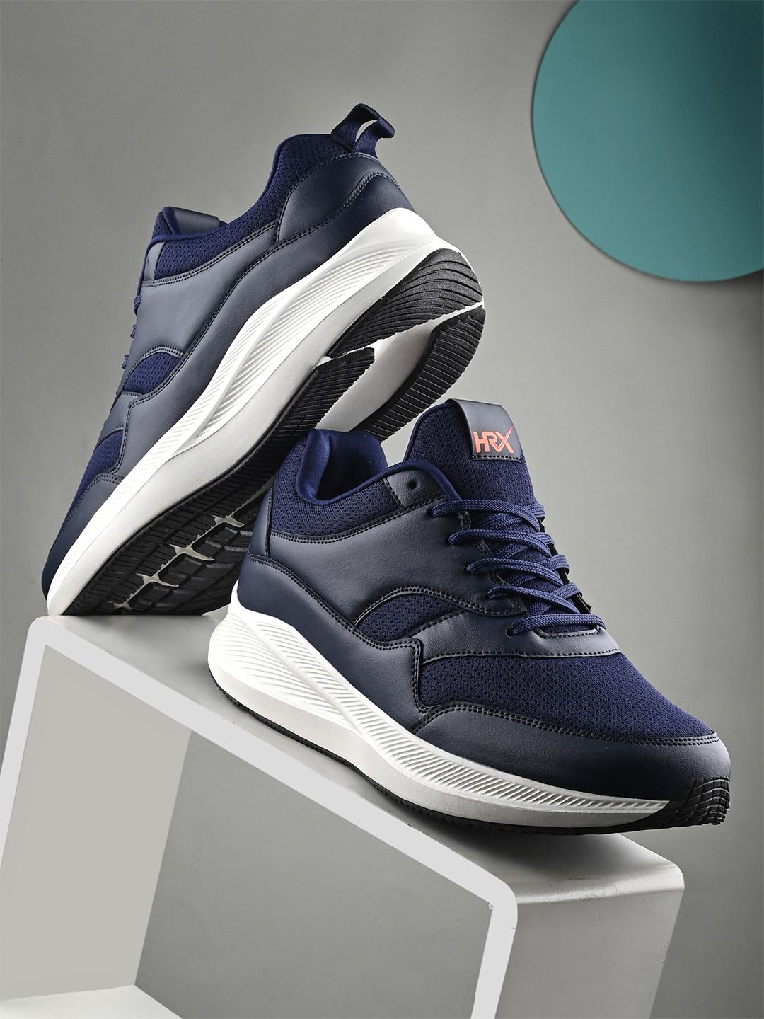 HRX by Hrithik Roshan Men Navy Blue Mesh Non-Marking Running Shoes ...