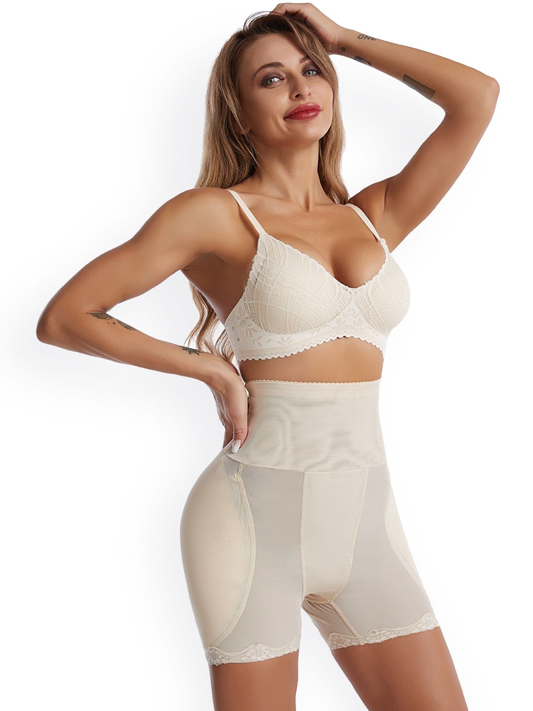 JC Collection Self Design Thigh & Tummy Shapewear-image-18