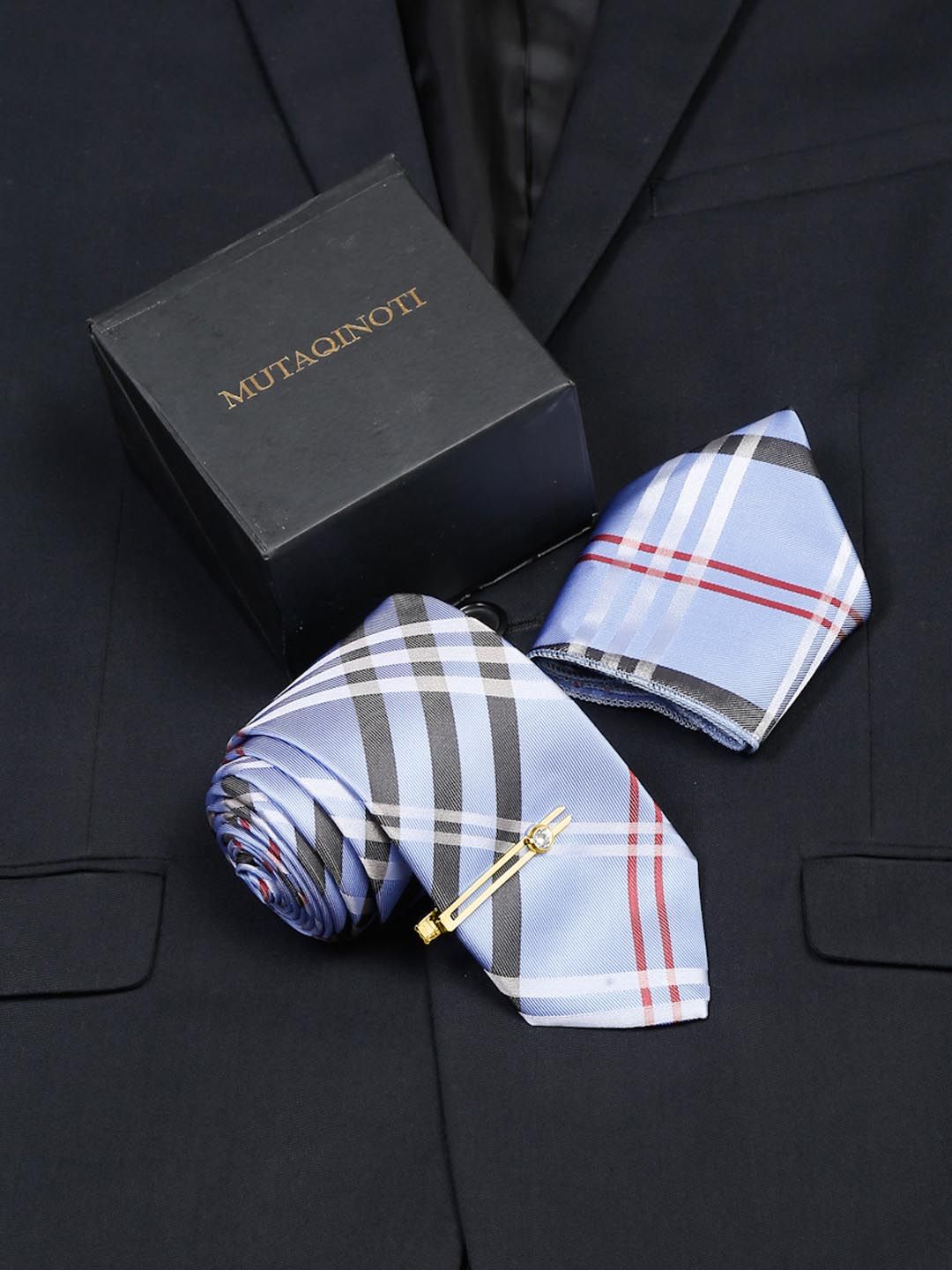 MUTAQINOTI Men Silk Necktie Accessory Gift Set-picture-28