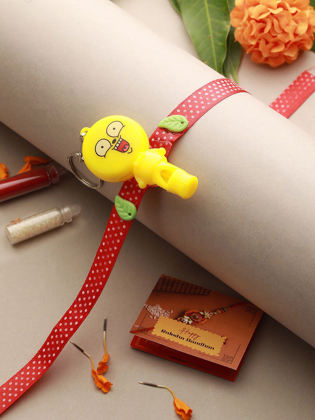 Saraf RS Jewellery Kids Ribbon Whistle Shaped Rakhi-image-31