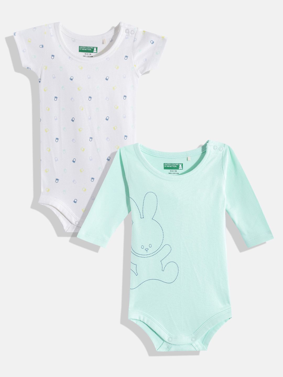 United Colors of Benetton Boys Set of 2 Pure Cotton Rompers-picture-27