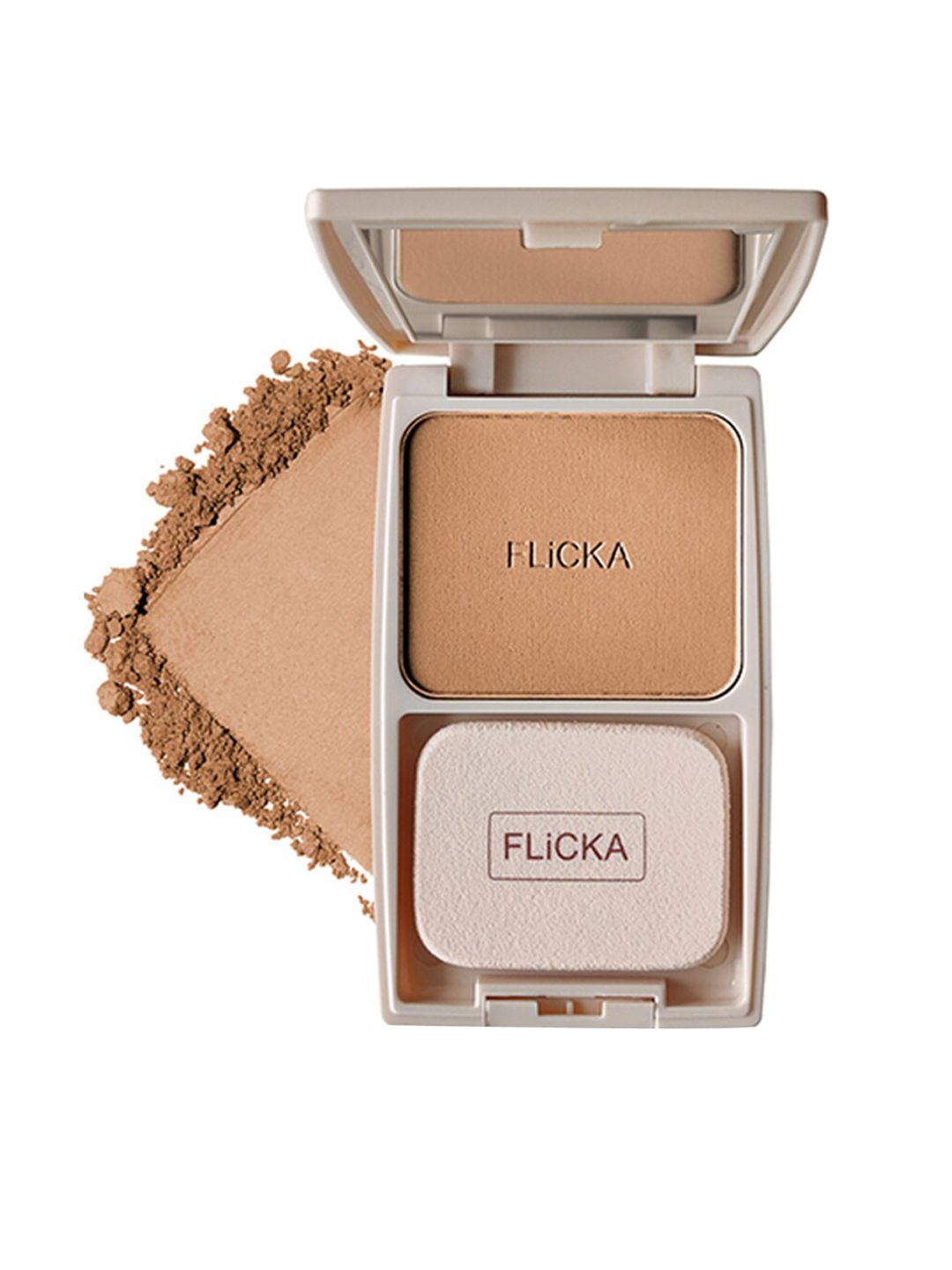 FLiCKA Dap & Dance Weightless & Waterproof Matte Finish Pressed Compact Powder - Coffee 05-image-44