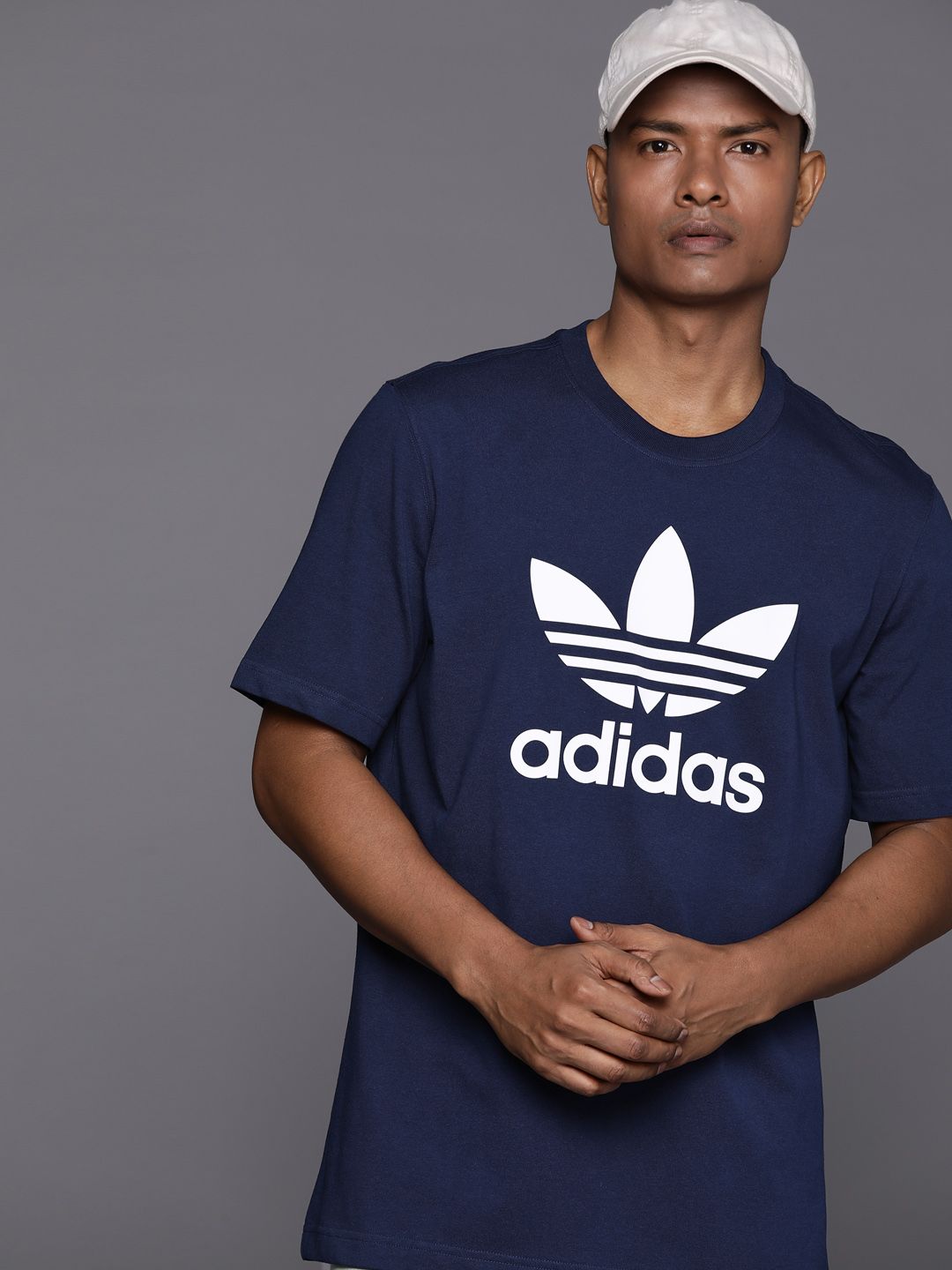ADIDAS Originals Logo Print Pure Cotton Trefoil T-shirt
