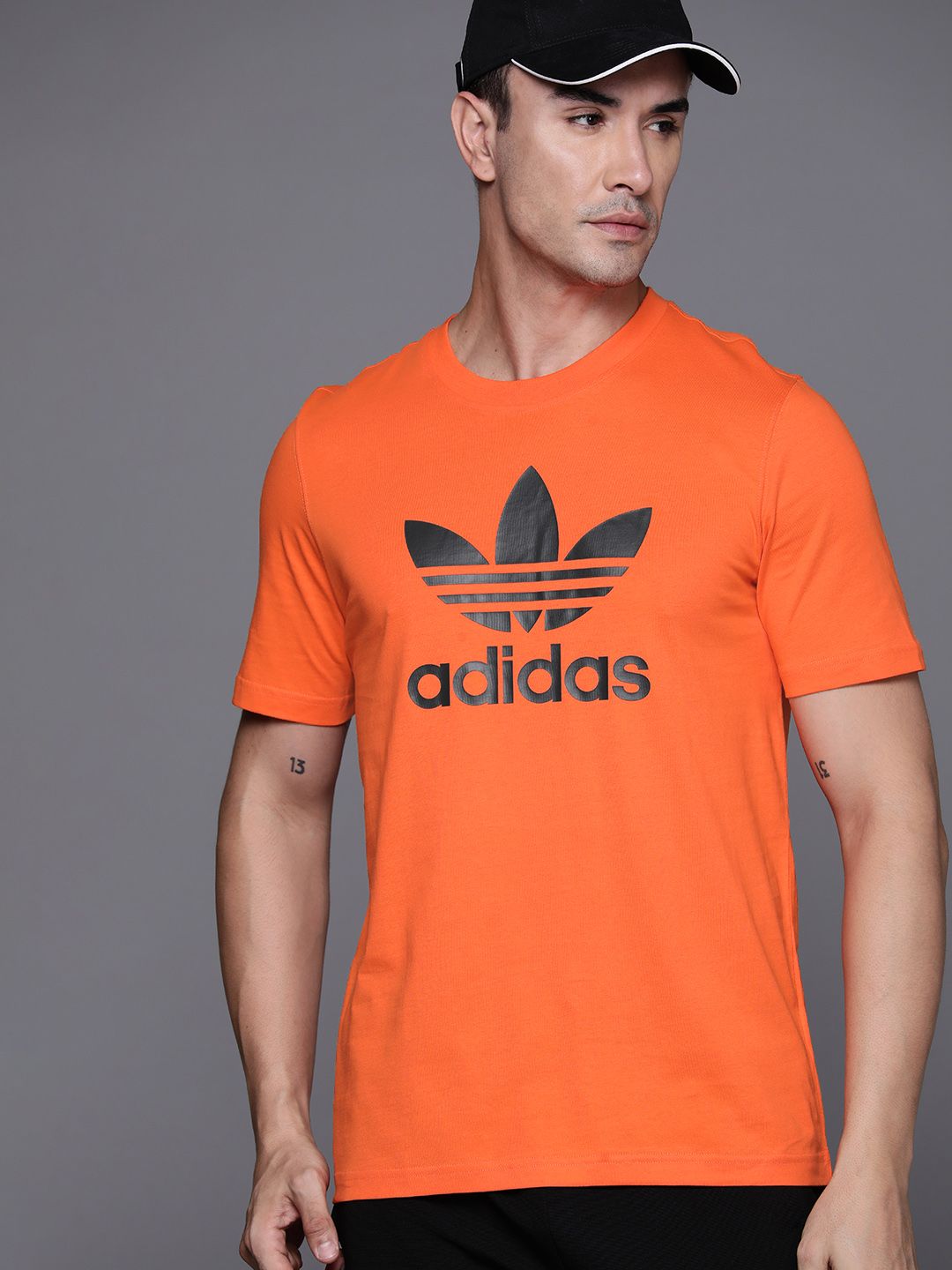 ADIDAS Originals Adicolor Classics Trefoil Brand Logo Printed Pure Cotton T-shirt