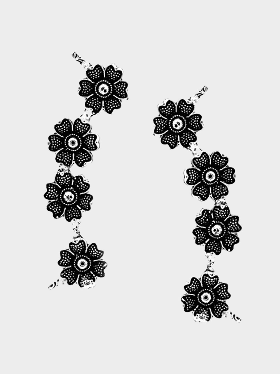 ATIBELLE Set Of 2 Silver-Plated Contemporary Ear Cuffs
