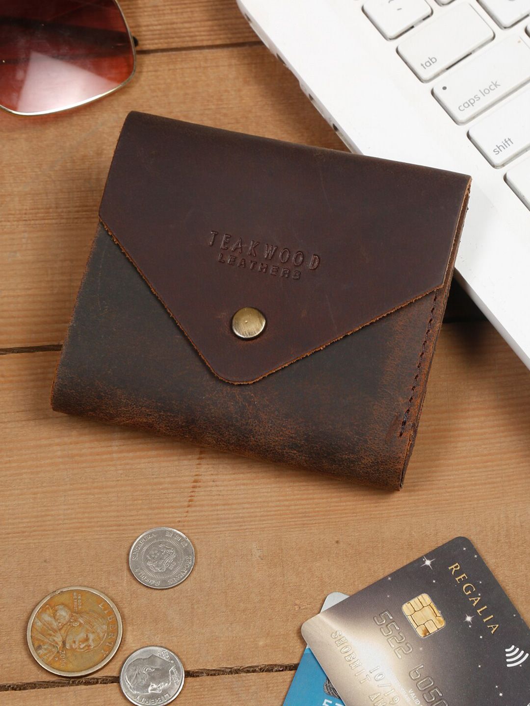 Teakwood Leathers Men Textured Leather RFID Envelope Wallet-picture-31