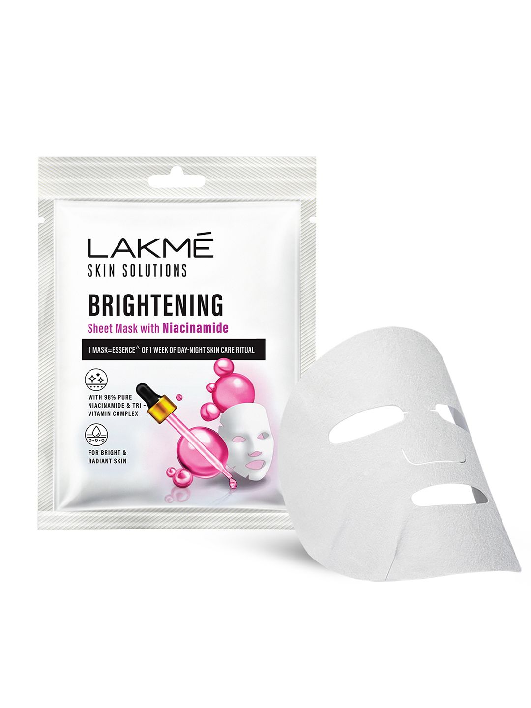 Lakme Skin Solutions Brightening Sheet Mask with Niacinamide - 25 ml-picture-15