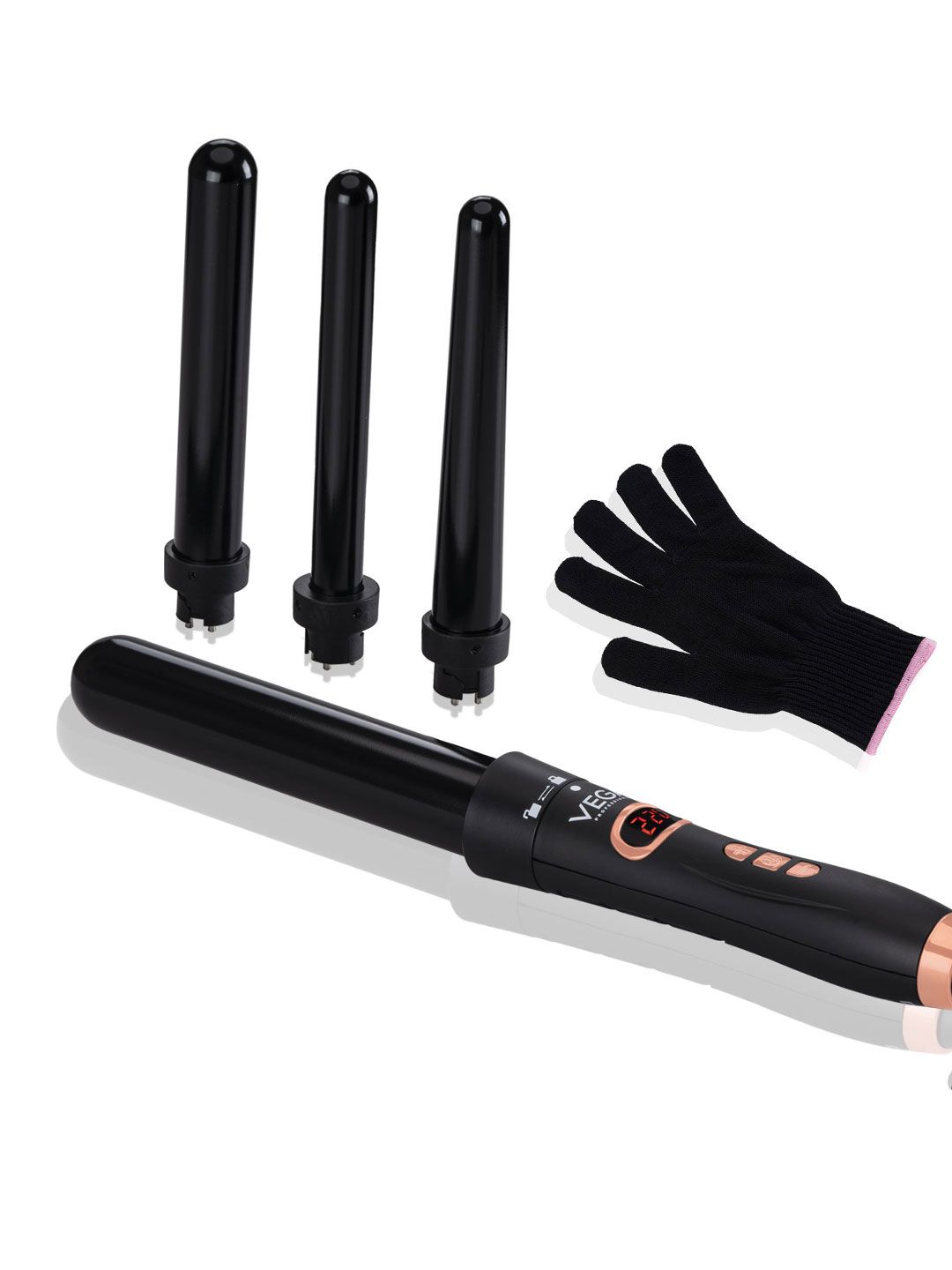 VEGA PROFESSIONAL VPPCT-09 Pro Curl Master 4 in 1 Multi Tong Hair Curler - Black-picture-30