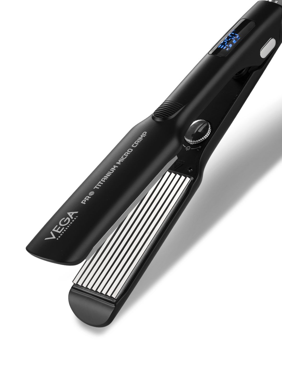 VEGA PROFESSIONAL VPPMS-10 Pro Titanium Micro Crimp Hair Crimper - Black-image-3