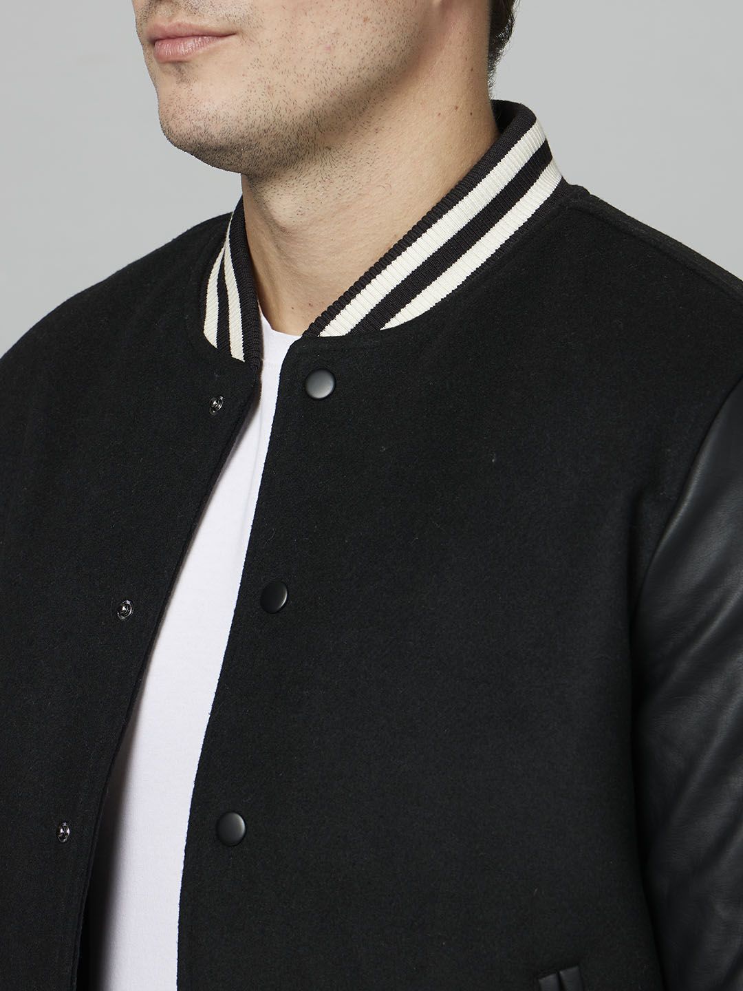 Celio Striped Varsity Jacket (XS) by Myntra