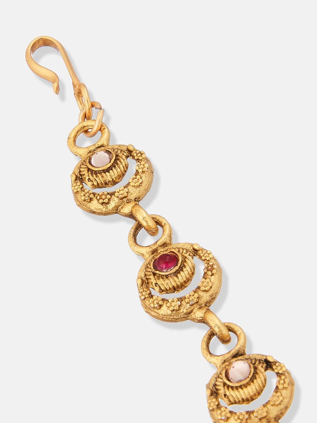 ATIBELLE Gold-Plated Stone-Studded Maangtikka