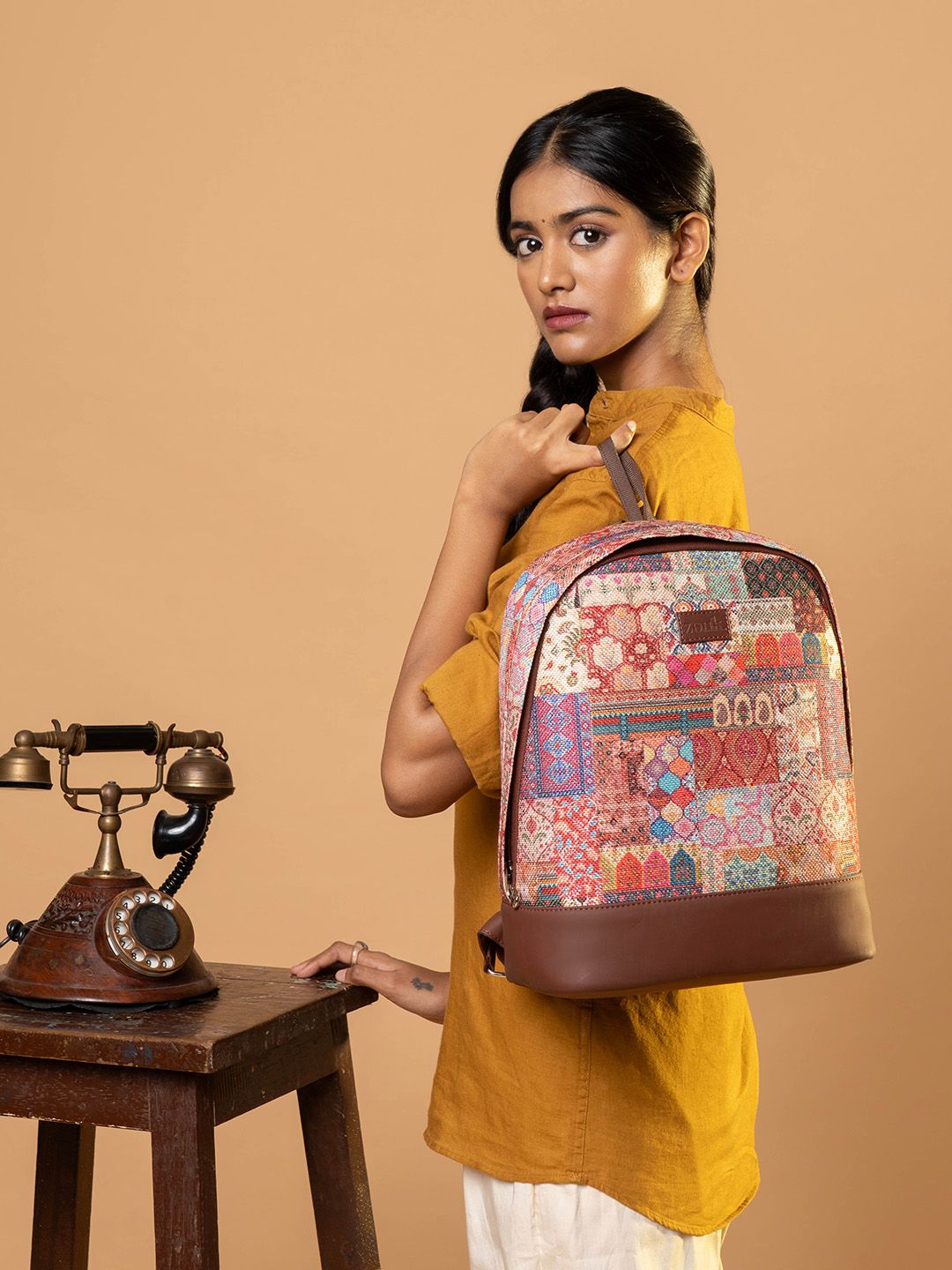 ZOUK Women Ethnic Motifs Printed Backpack-picture-24