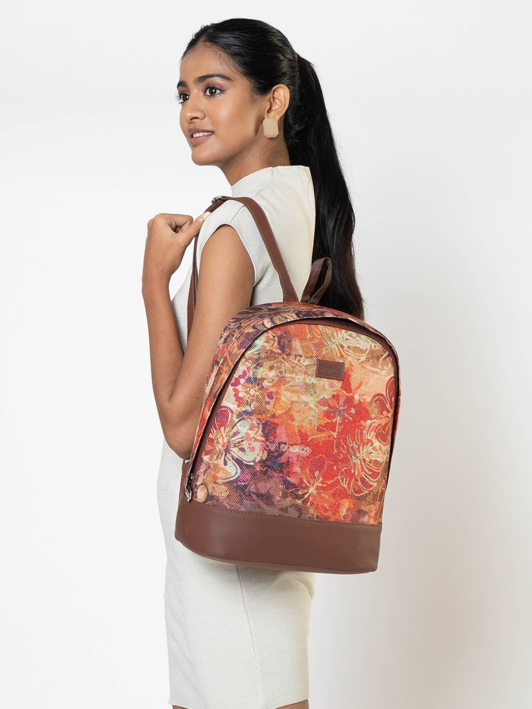 ZOUK Floral Printed Backpack-image-25