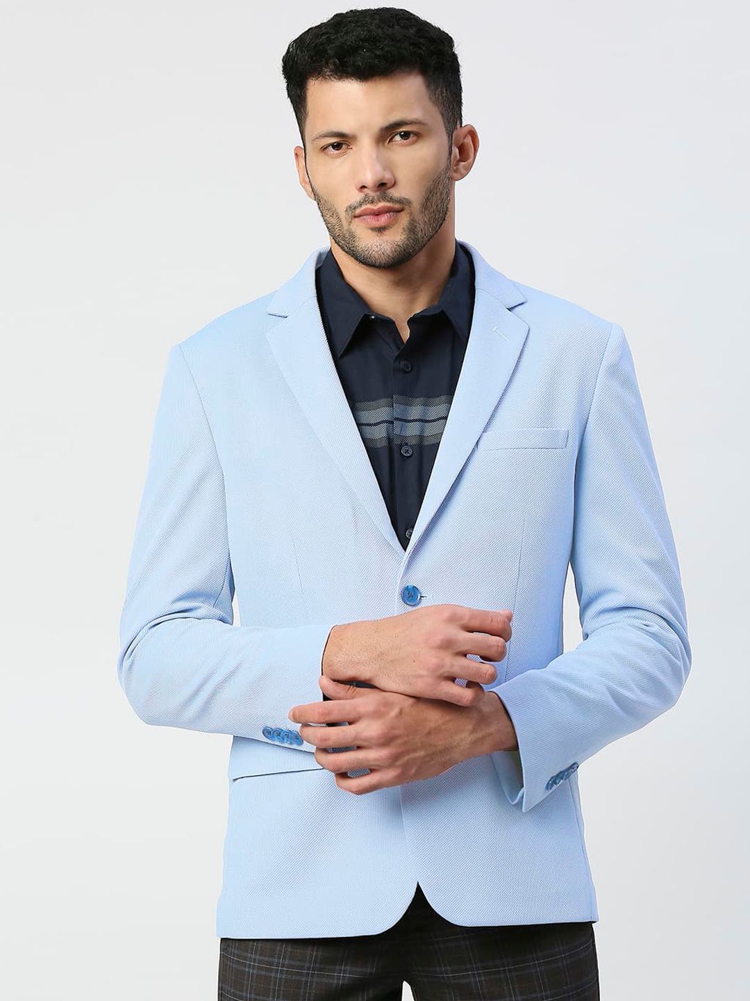 Basics Comfort Fit Single Breasted Casual Blazer-picture-40