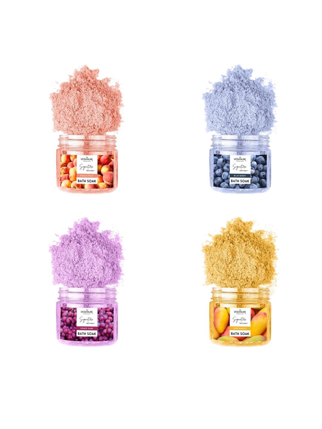 VEDANUM Set of 4 Botanic Infusion Bath Salt - 400g Each-image-31