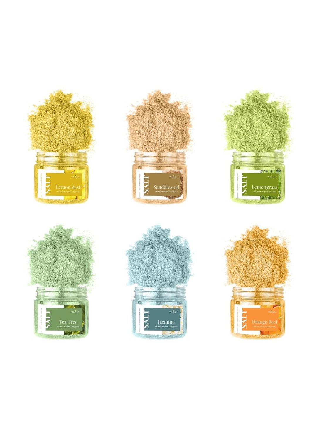 VEDANUM Set of 6 Fortified Luxury  Premium Bath Salt Infusion - 600g Each-image-29