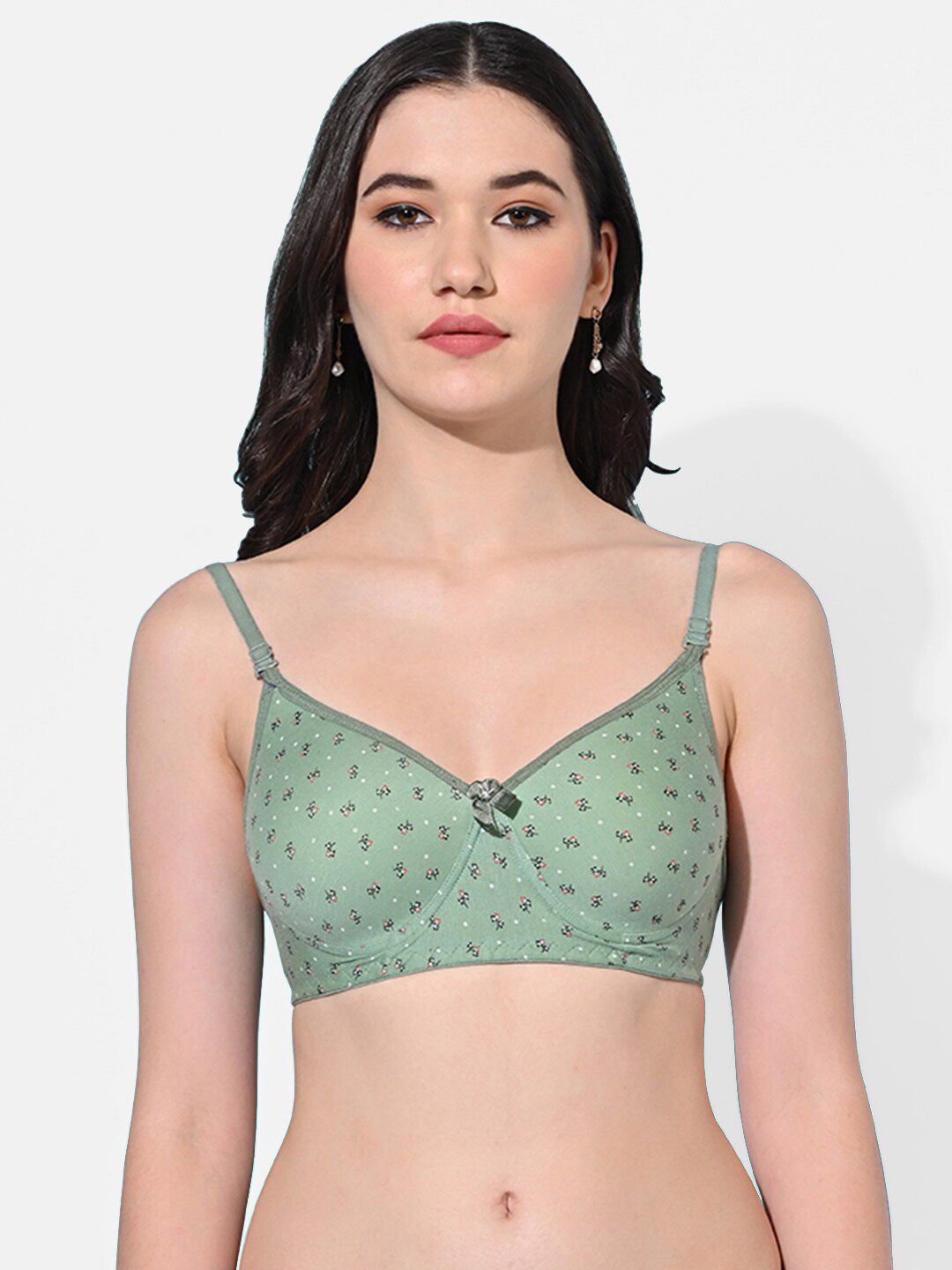 FIMS Floral Full Coverage Lightly Padded Bra All Day Comfort-image-11