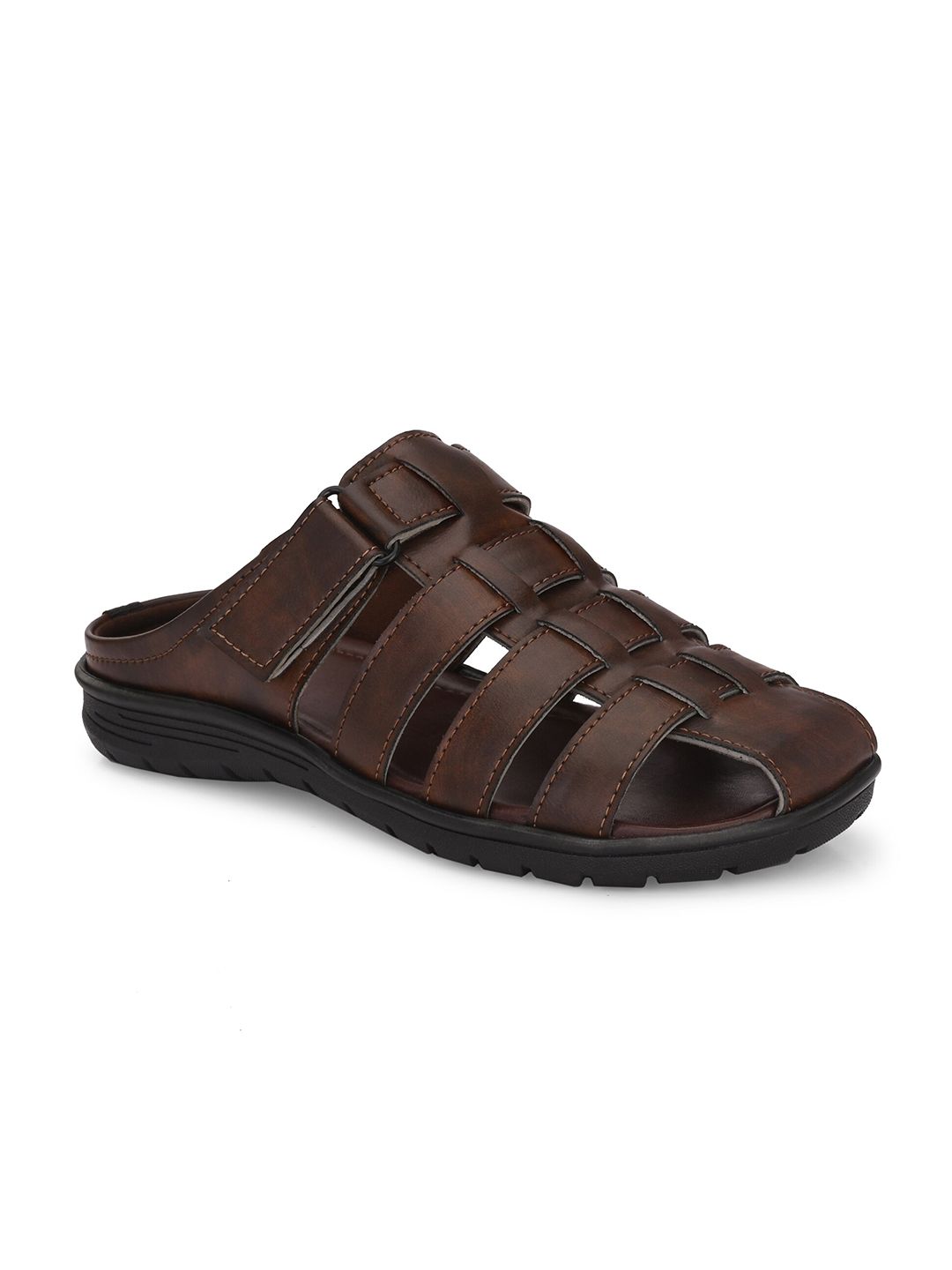 Azzaro Black Velcro Comfort Sandals-picture-24