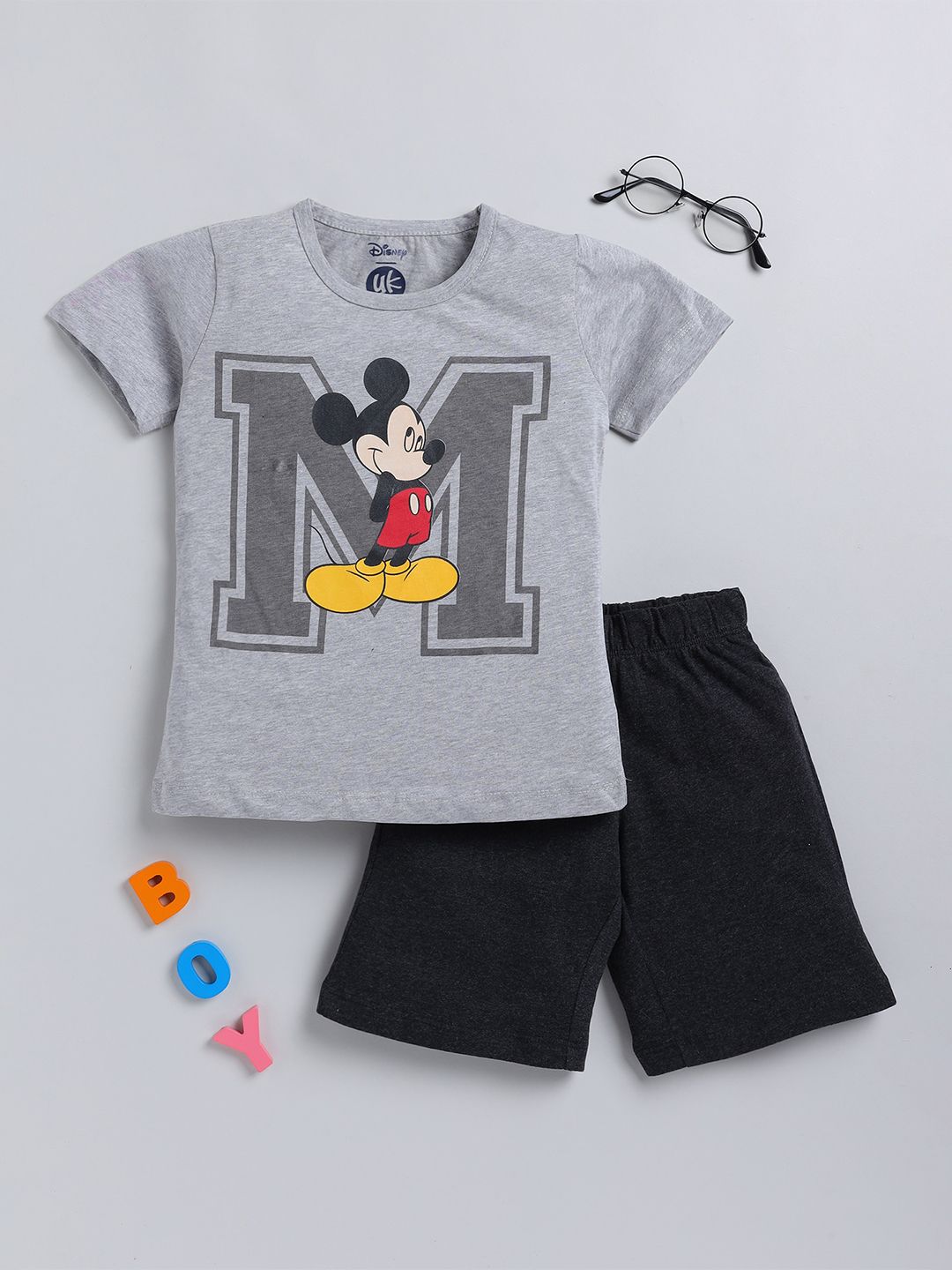 YK Disney Boys Mickey Mouse Printed T-shirt With Shorts-picture-37