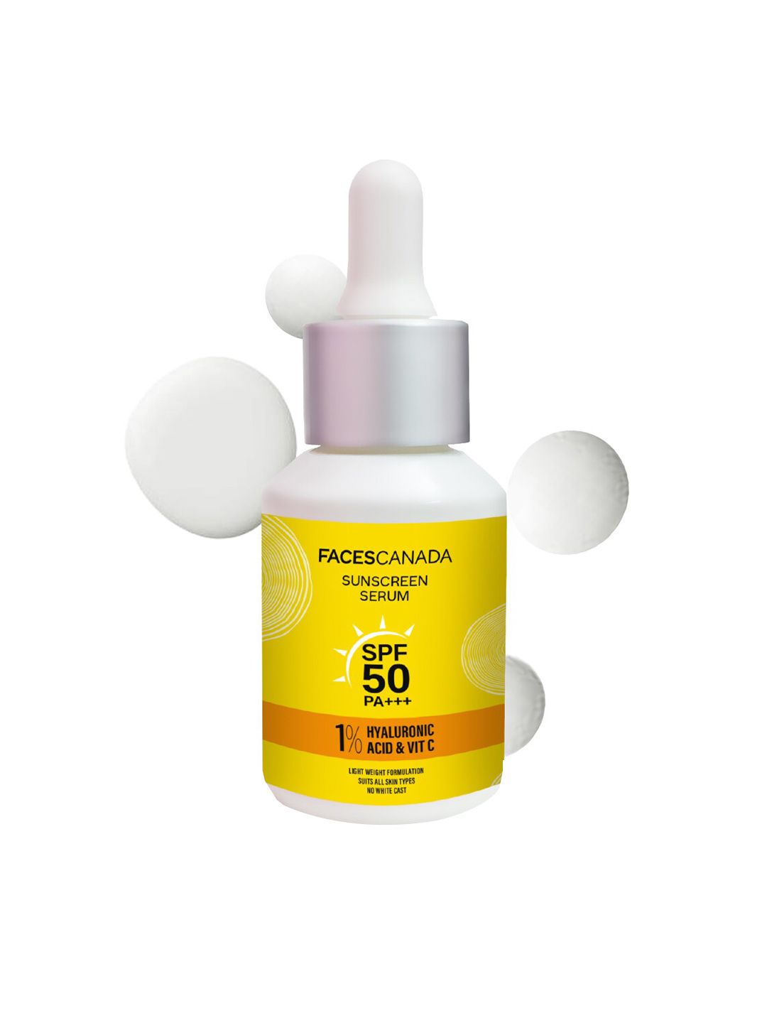 FACES CANADA SPF50 PA+++ Sunscreen Serum 1% Hyaluronic Acid & Vitamin C - 30ml-image-5