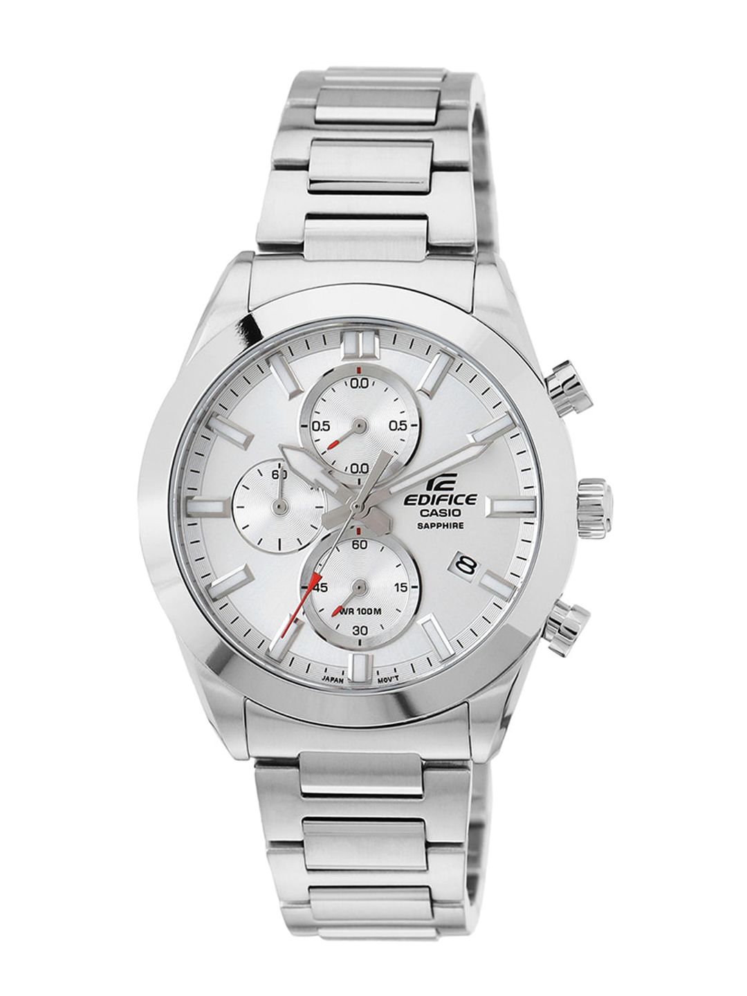 CASIO Men Stainless Steel Bracelet Straps Analogue Chronograph Watch ED582 EFB-710D-7AVUDF