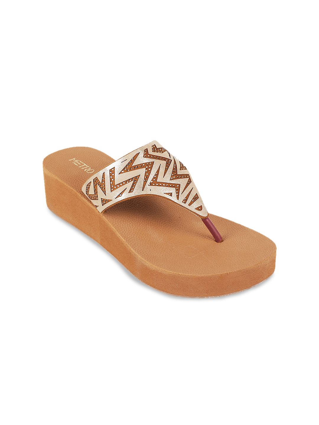 Metro Printed Open Toe Wedge Heels-picture-33