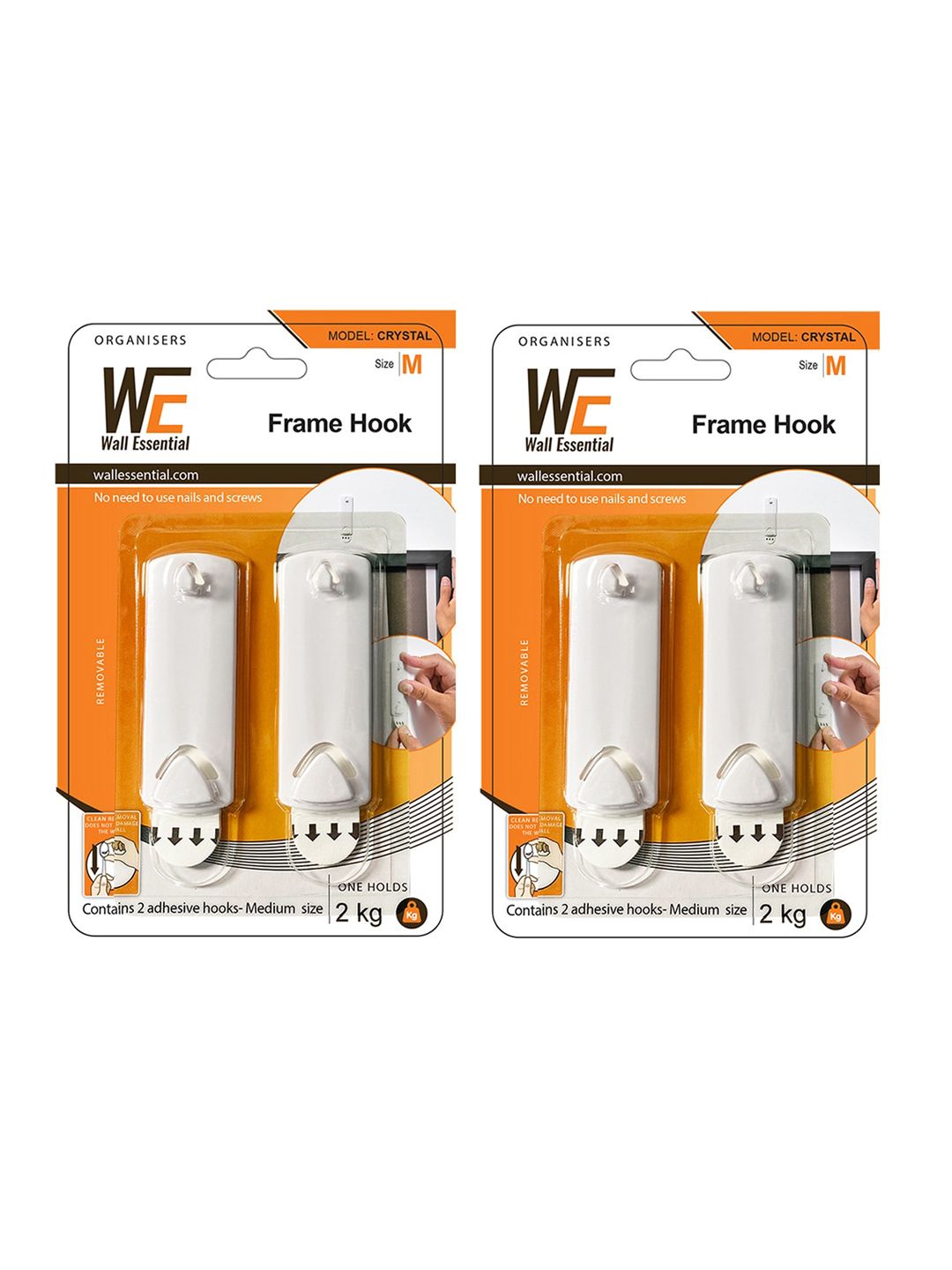 Art Street 2 Pcs Adhesive Reusable Wall Hooks-picture-12