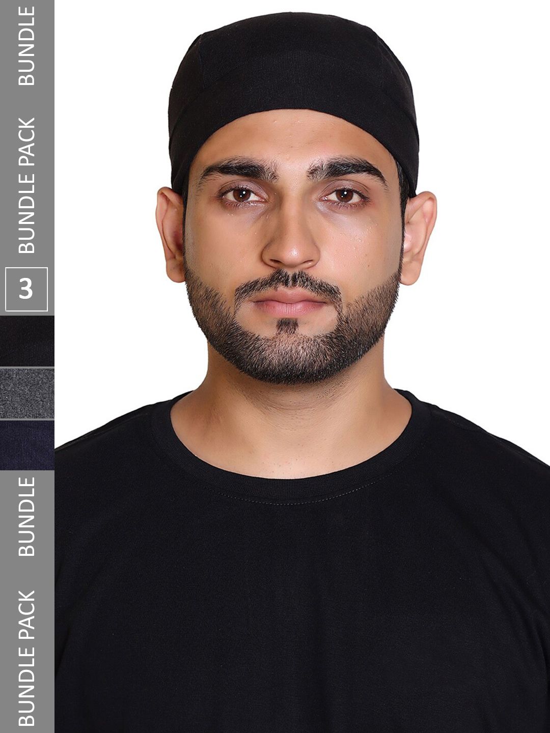 Gajraj Unisex Pack of 3 Cotton Beanie-picture-28