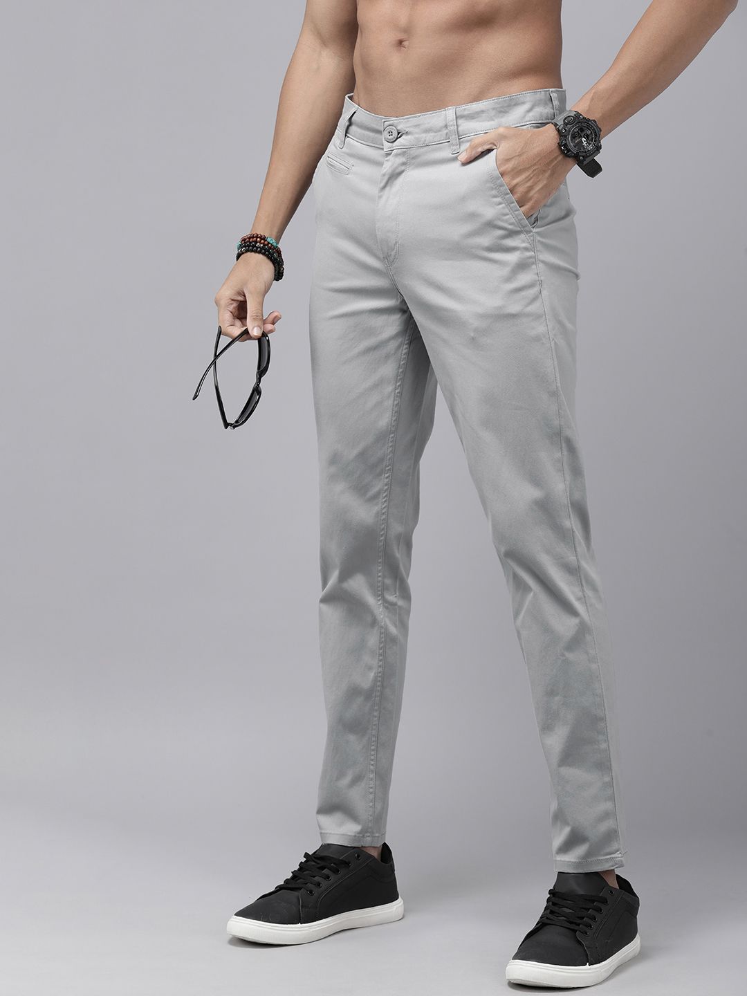 Roadster Men Budford Satin Stretch Chinos-picture-14