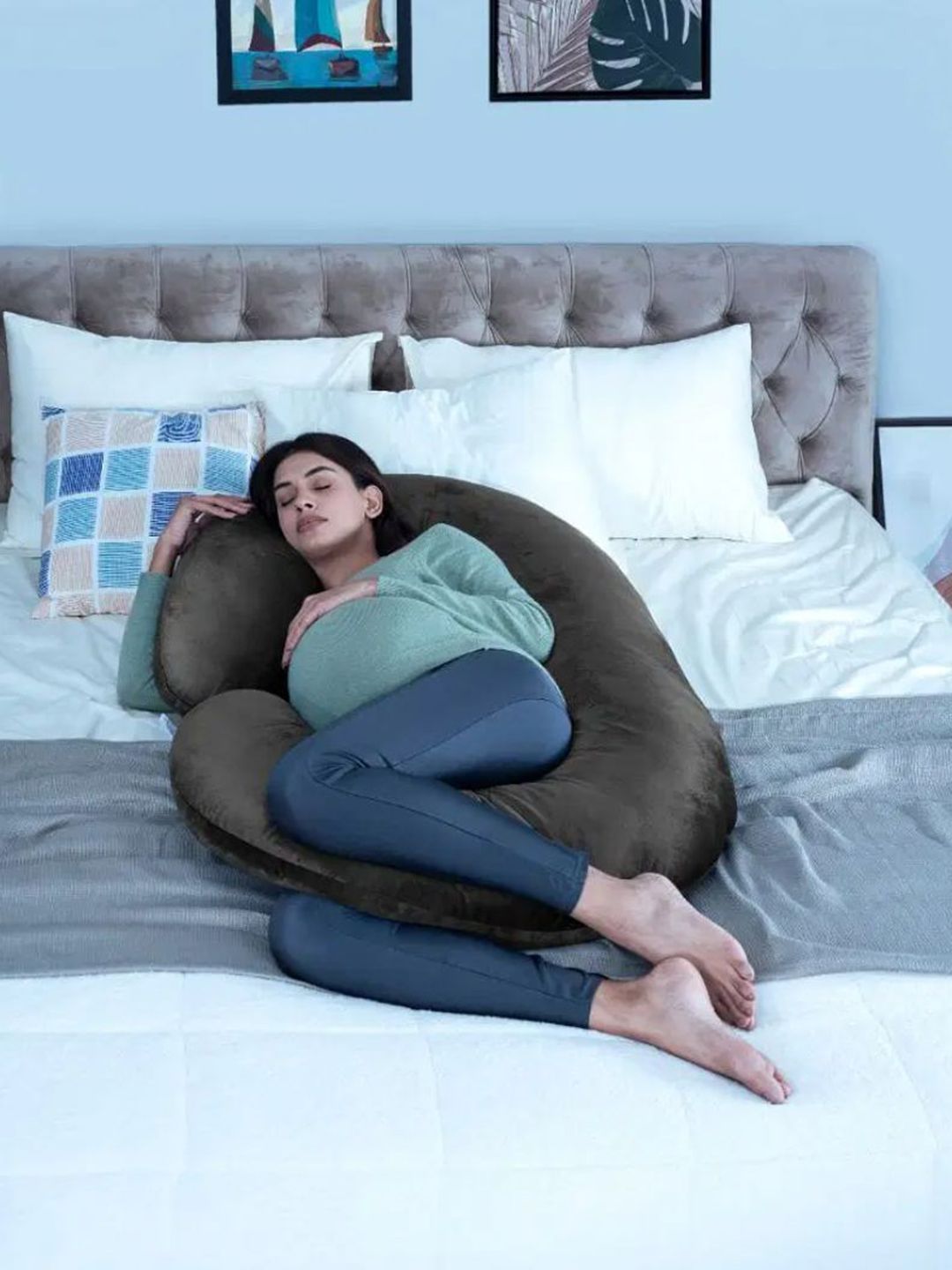 wakefit Pink 200 GSM Maternity Pillow-picture-26