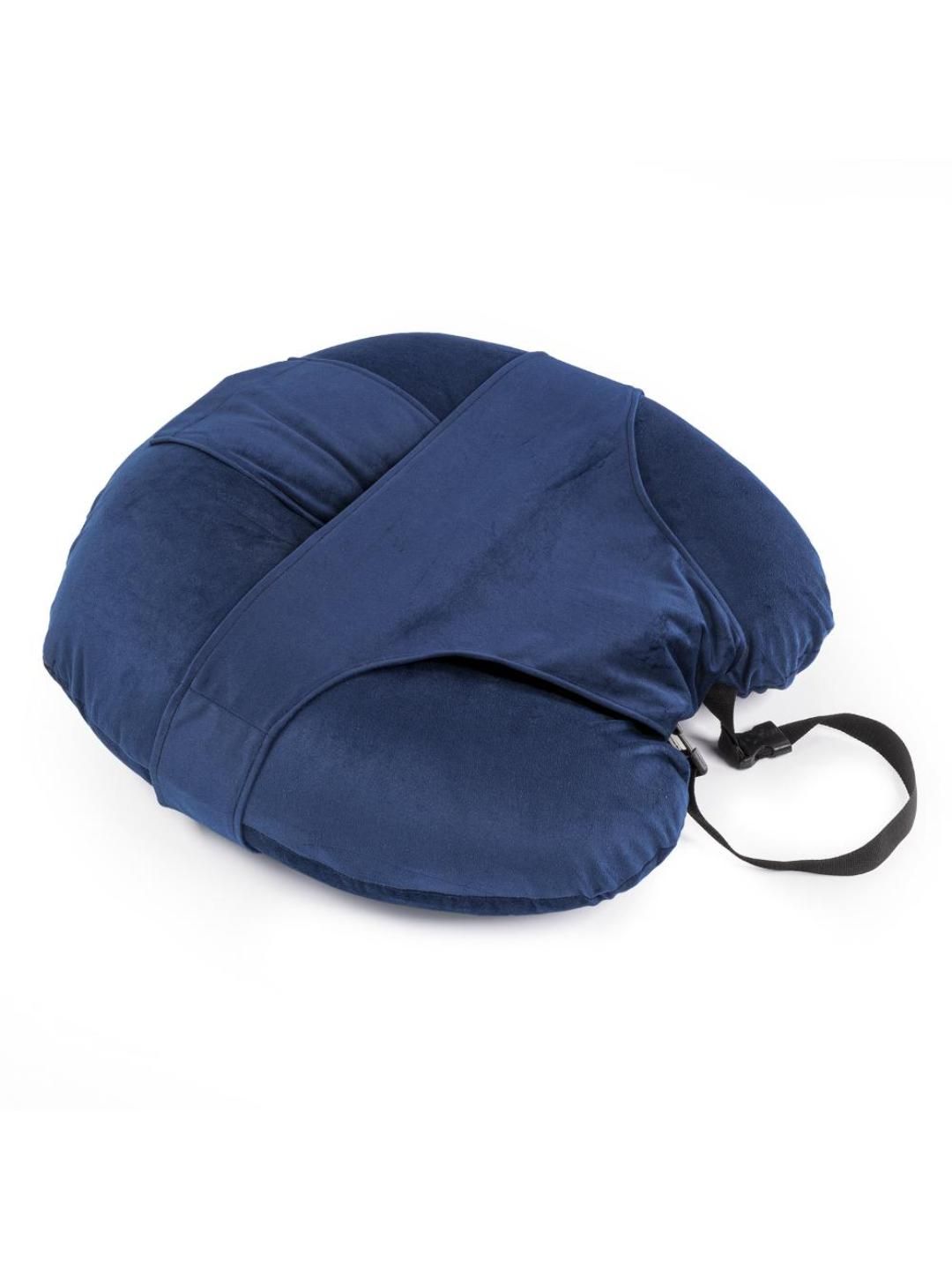 wakefit Blue 200 GSM Feeding Pillow with Removable Velvet Cover-picture-2