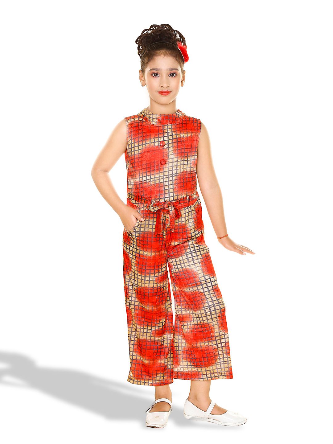 BAESD Girls Printed Sleeveless Basic Jumpsuit-picture-36