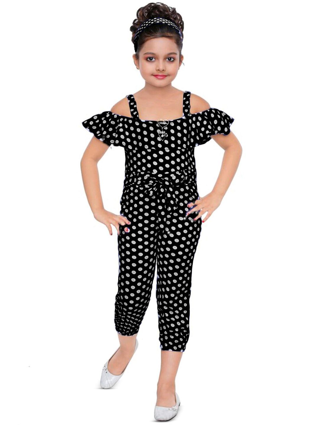 BAESD Girls Printed Ruffled Basic Jumpsuit-image-41